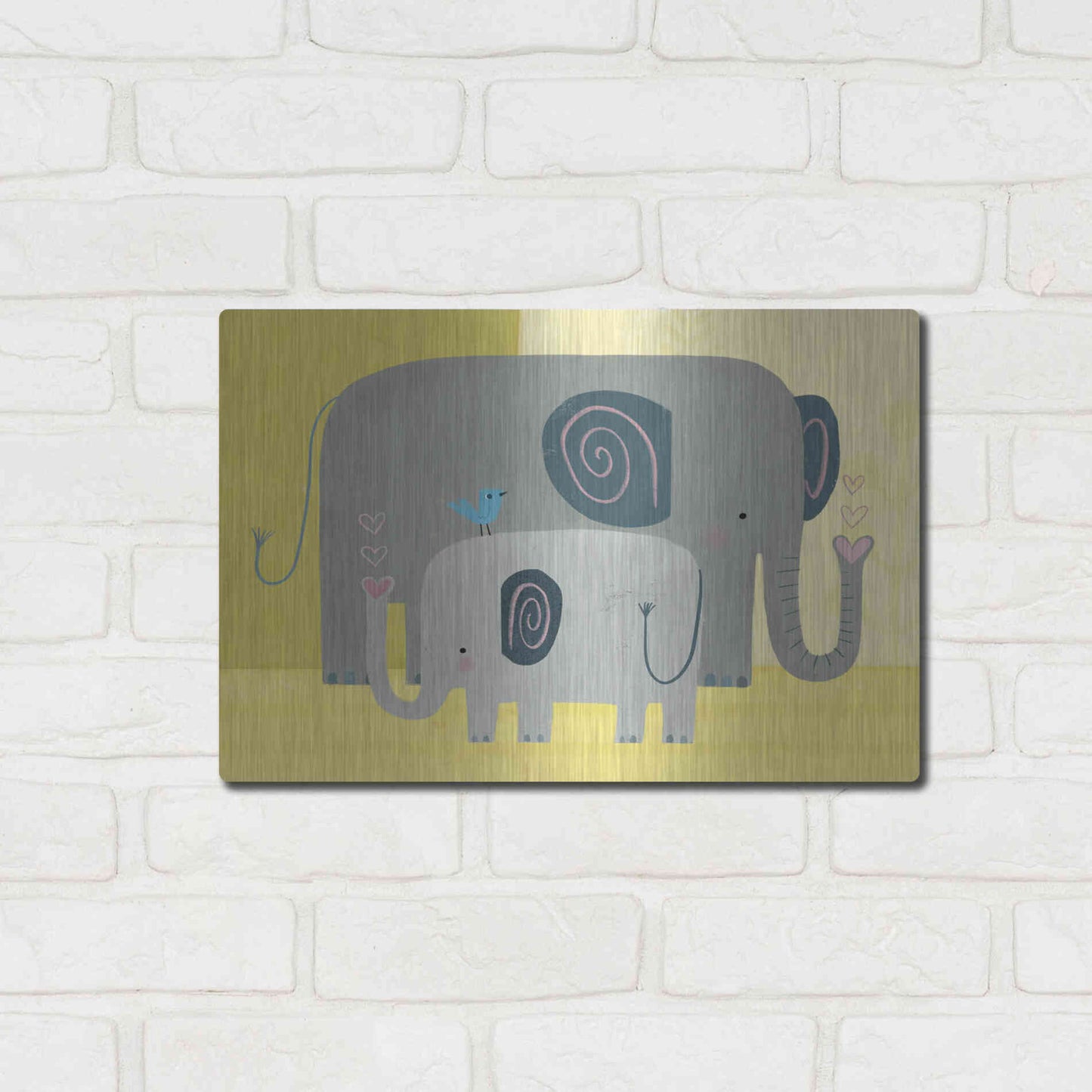 Luxe Metal Art 'Mama and Me Collection A' by Victoria Borges Metal Wall Art,16x12