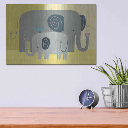 Luxe Metal Art 'Mama and Me Collection A' by Victoria Borges Metal Wall Art,16x12