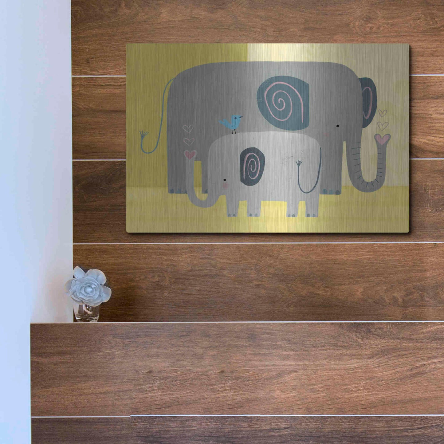 Luxe Metal Art 'Mama and Me Collection A' by Victoria Borges Metal Wall Art,16x12