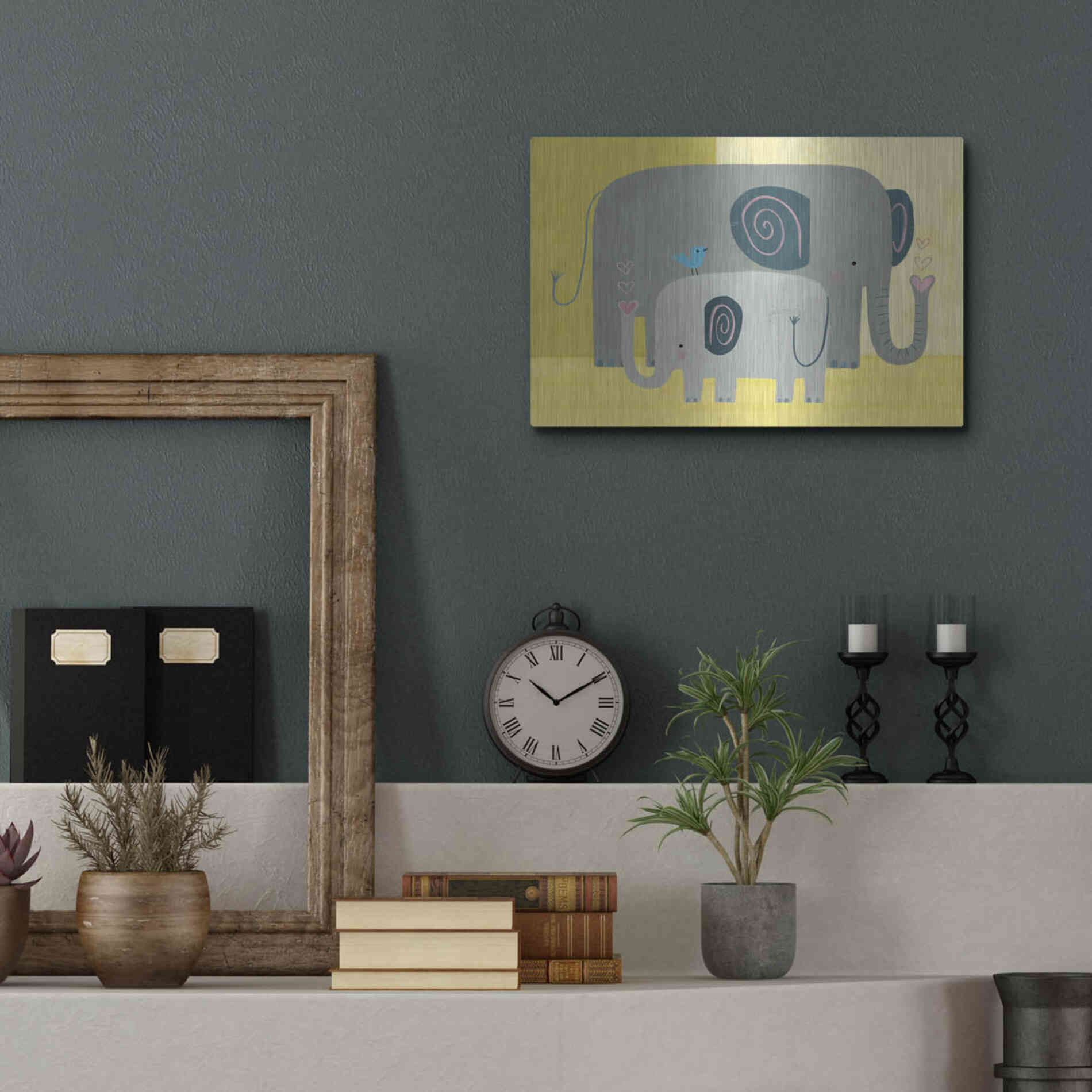 Luxe Metal Art 'Mama and Me Collection A' by Victoria Borges Metal Wall Art,16x12