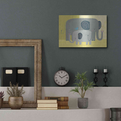 Luxe Metal Art 'Mama and Me Collection A' by Victoria Borges Metal Wall Art,16x12