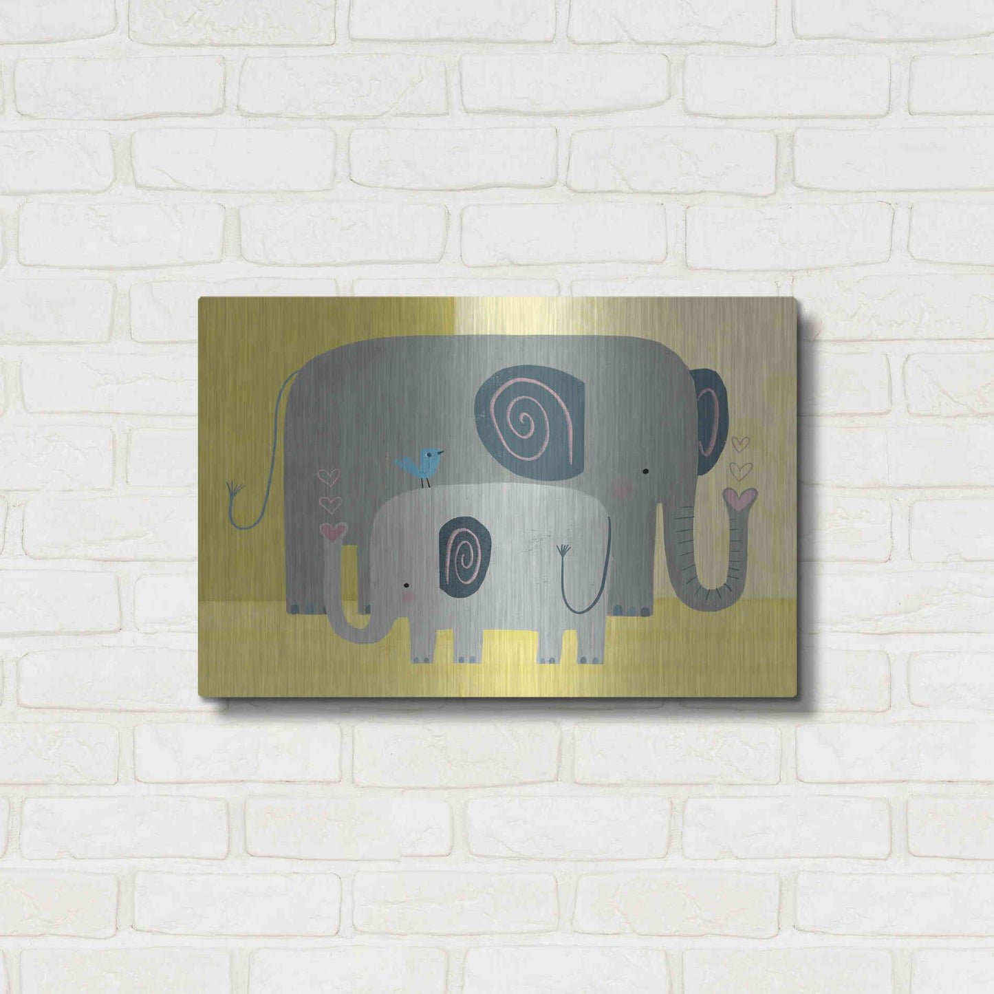 Luxe Metal Art 'Mama and Me Collection A' by Victoria Borges Metal Wall Art,24x16