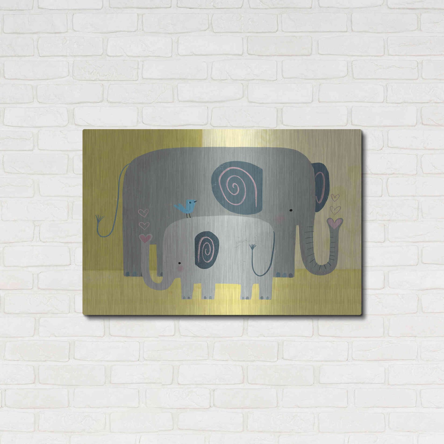 Luxe Metal Art 'Mama and Me Collection A' by Victoria Borges Metal Wall Art,36x24