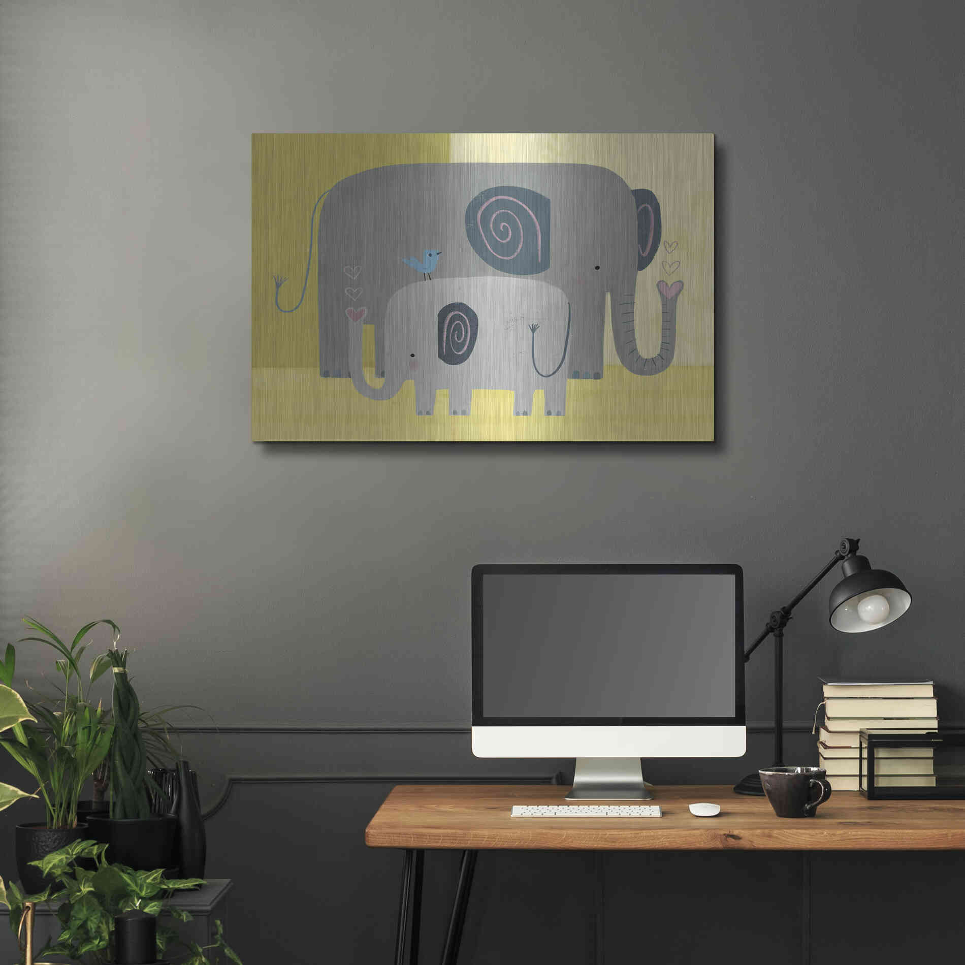 Luxe Metal Art 'Mama and Me Collection A' by Victoria Borges Metal Wall Art,36x24