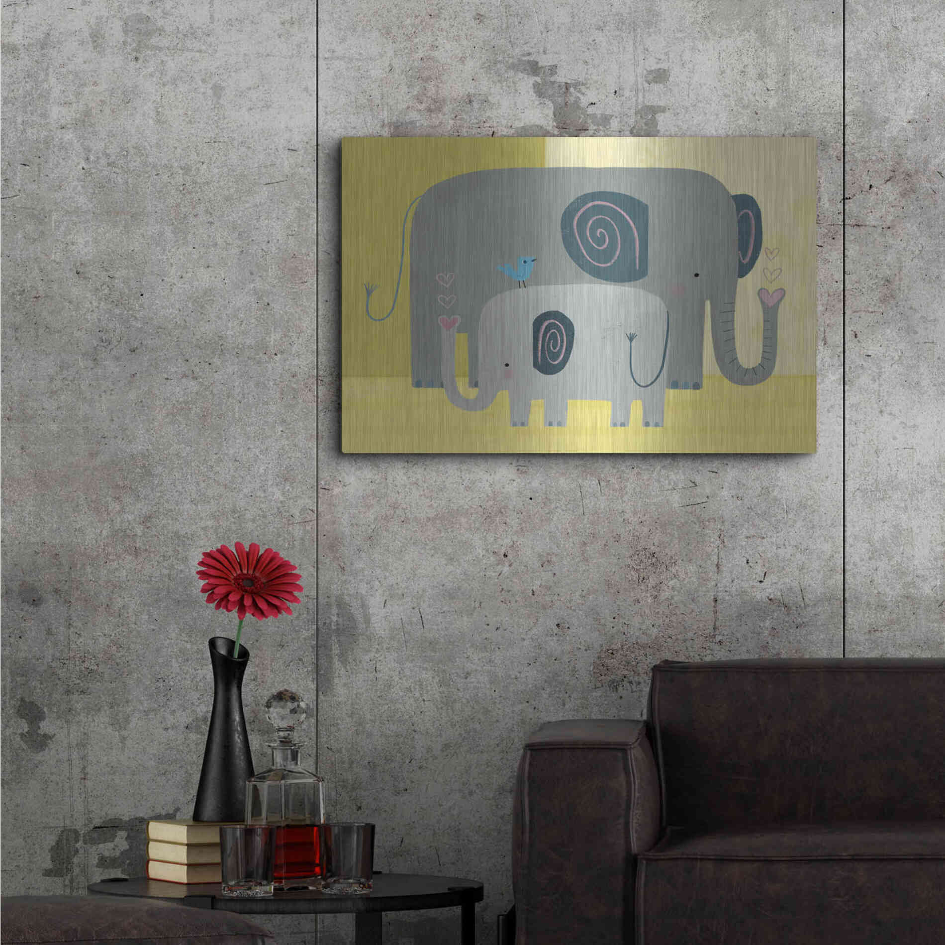 Luxe Metal Art 'Mama and Me Collection A' by Victoria Borges Metal Wall Art,36x24