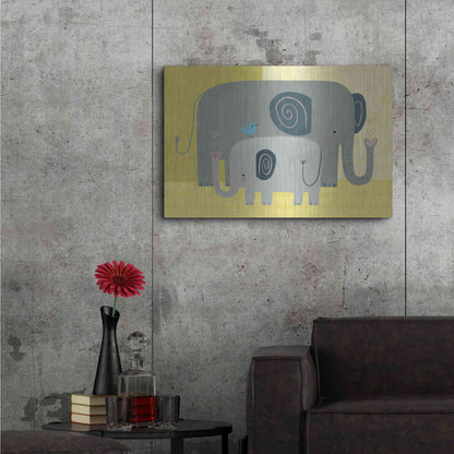Luxe Metal Art 'Mama and Me Collection A' by Victoria Borges Metal Wall Art,36x24
