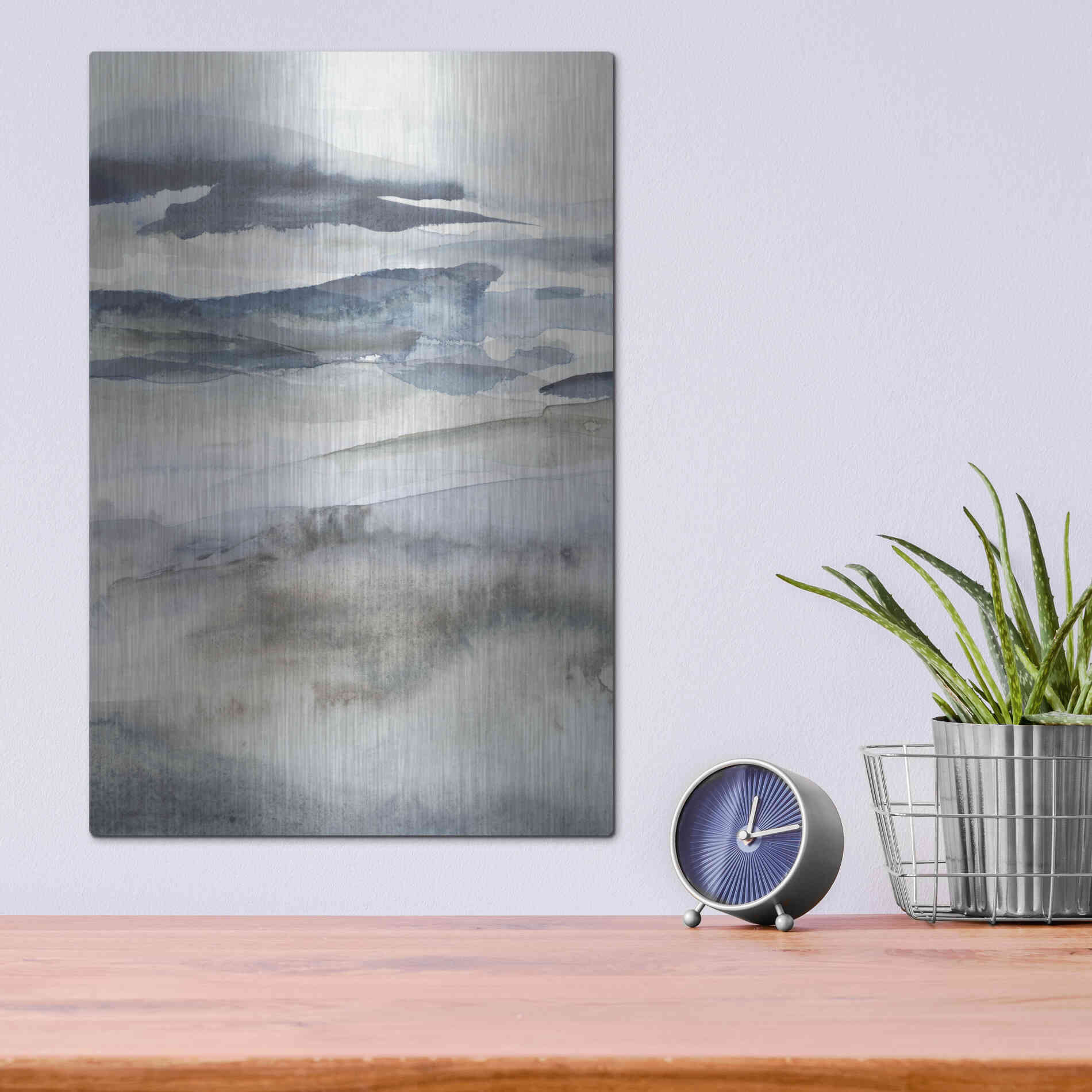 Luxe Metal Art 'Neutral Salt Spray I' by Victoria Borges Metal Wall Art,12x16
