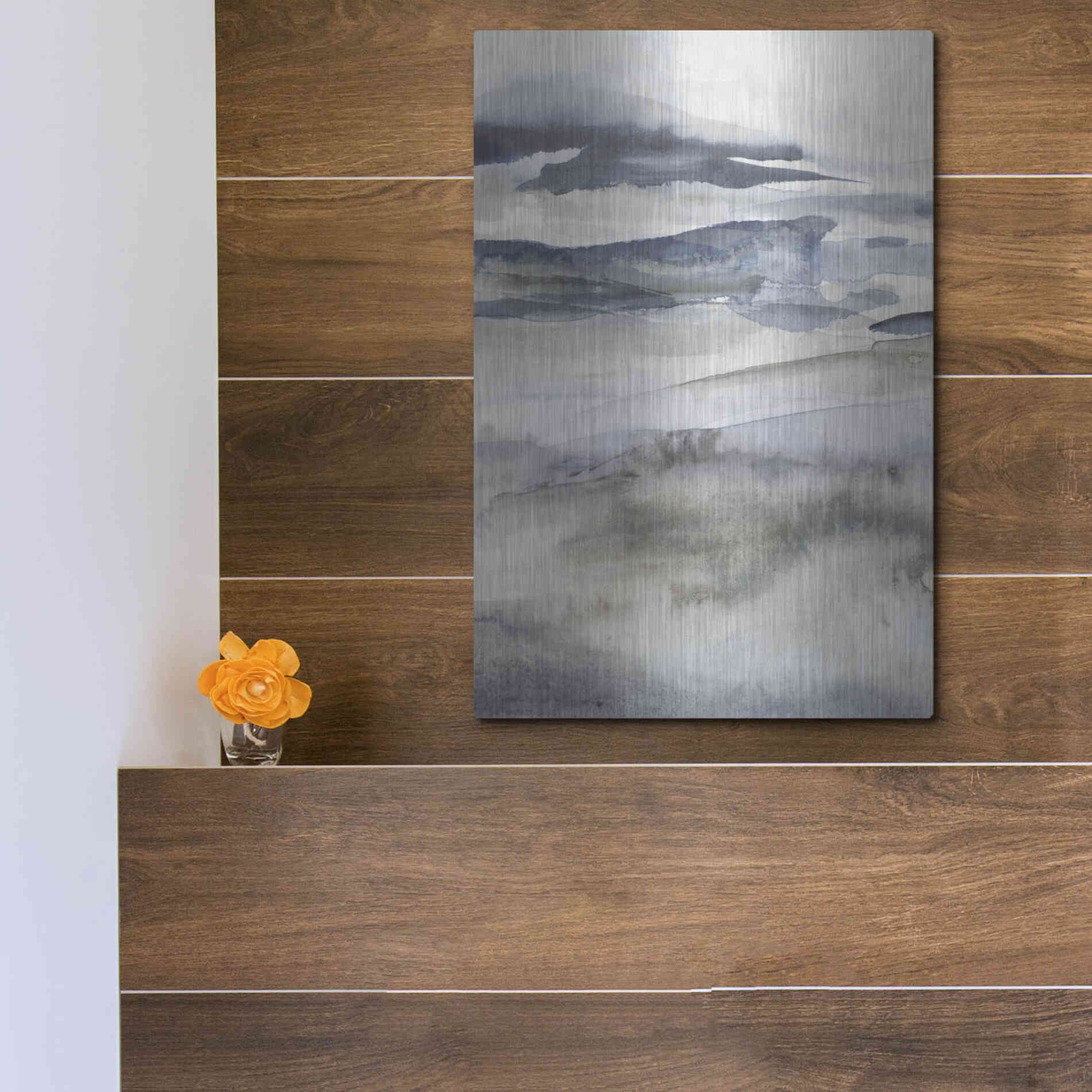 Luxe Metal Art 'Neutral Salt Spray I' by Victoria Borges Metal Wall Art,12x16
