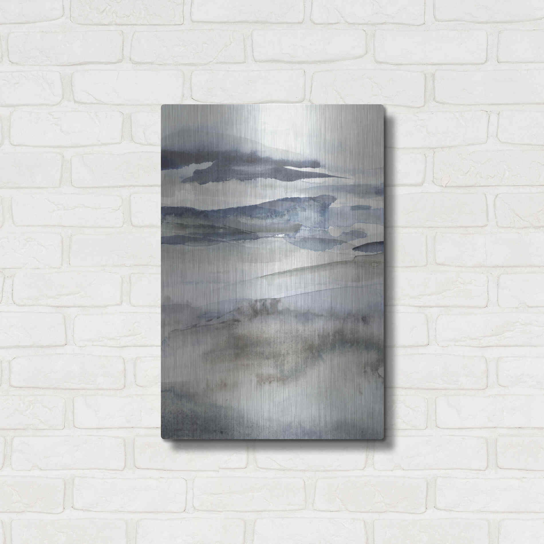 Luxe Metal Art 'Neutral Salt Spray I' by Victoria Borges Metal Wall Art,16x24