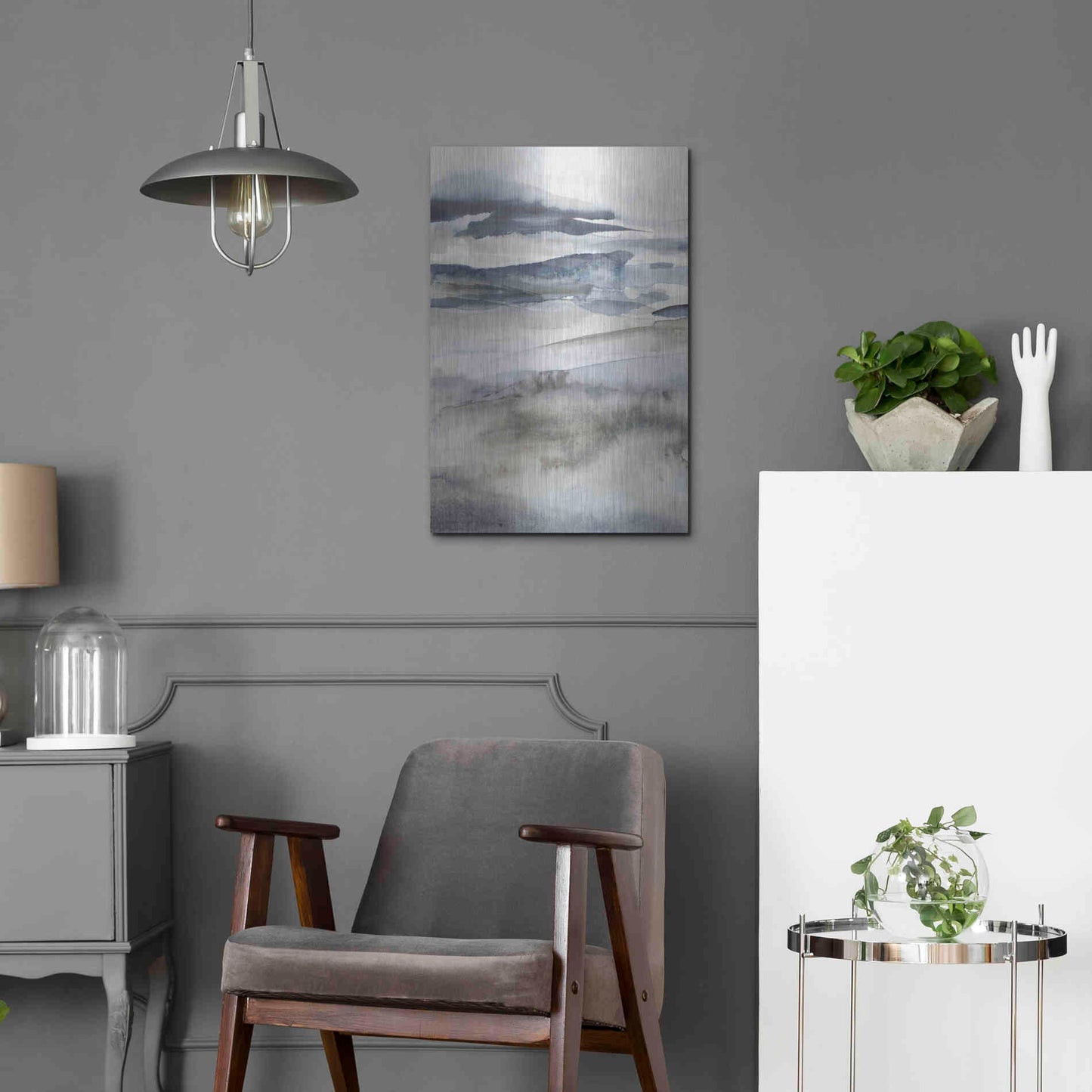 Luxe Metal Art 'Neutral Salt Spray I' by Victoria Borges Metal Wall Art,16x24