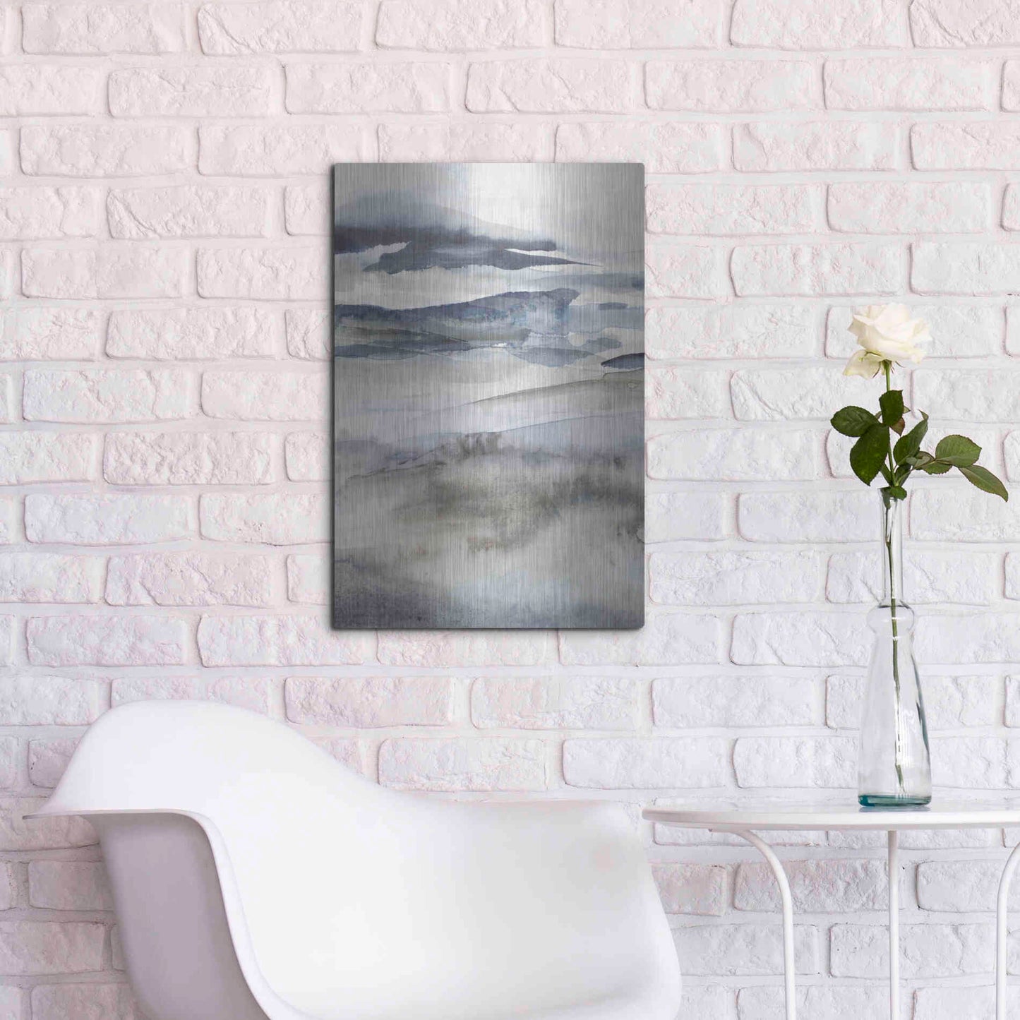 Luxe Metal Art 'Neutral Salt Spray I' by Victoria Borges Metal Wall Art,16x24