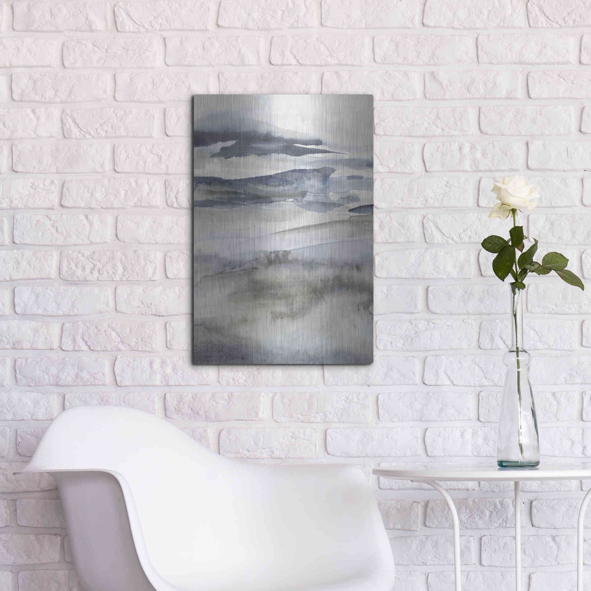 Luxe Metal Art 'Neutral Salt Spray I' by Victoria Borges Metal Wall Art,16x24