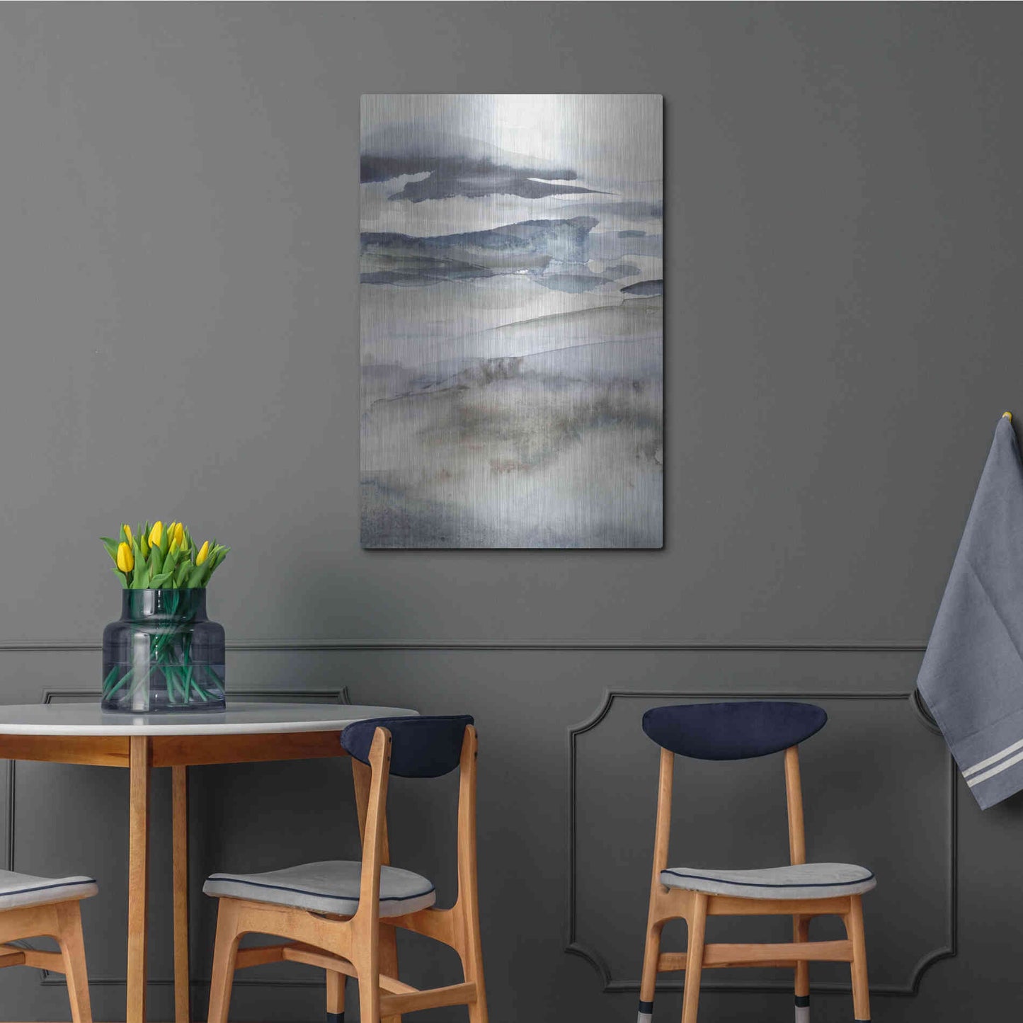 Luxe Metal Art 'Neutral Salt Spray I' by Victoria Borges Metal Wall Art,24x36