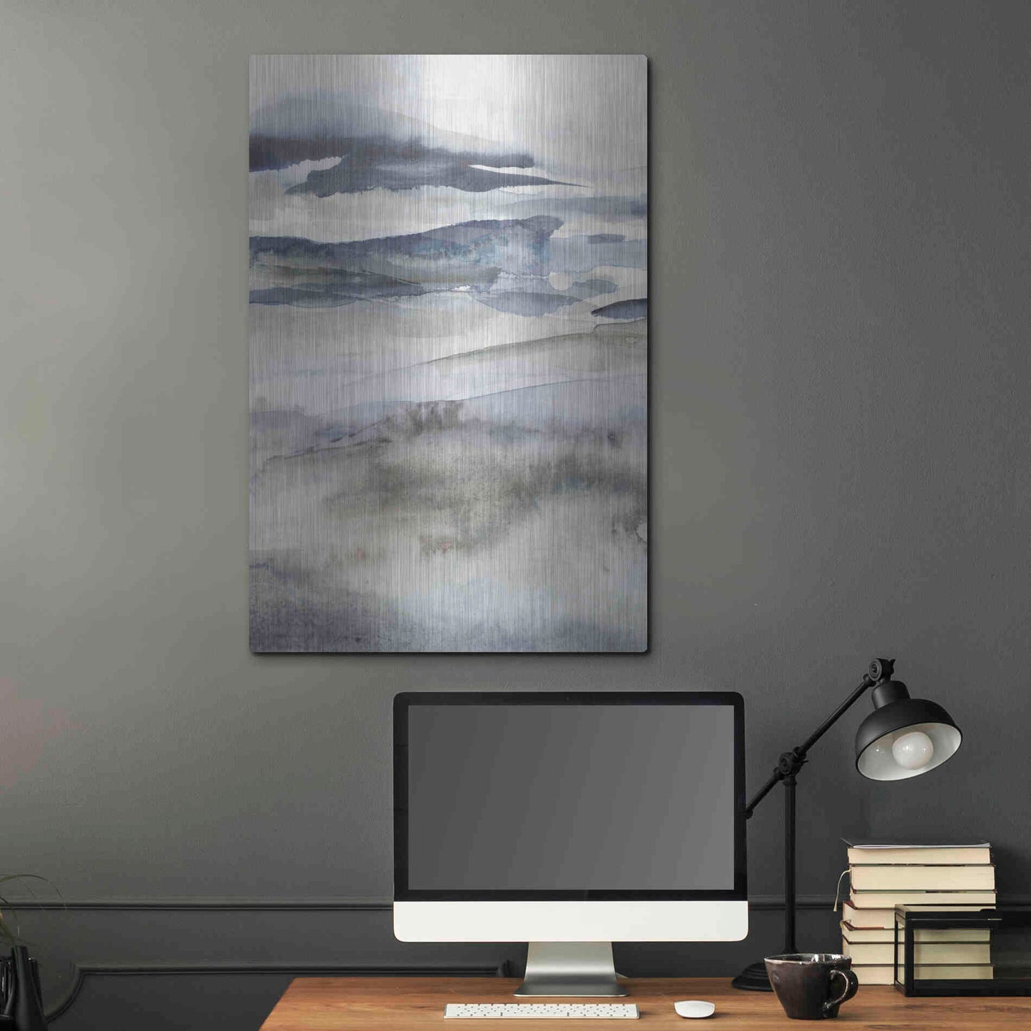 Luxe Metal Art 'Neutral Salt Spray I' by Victoria Borges Metal Wall Art,24x36