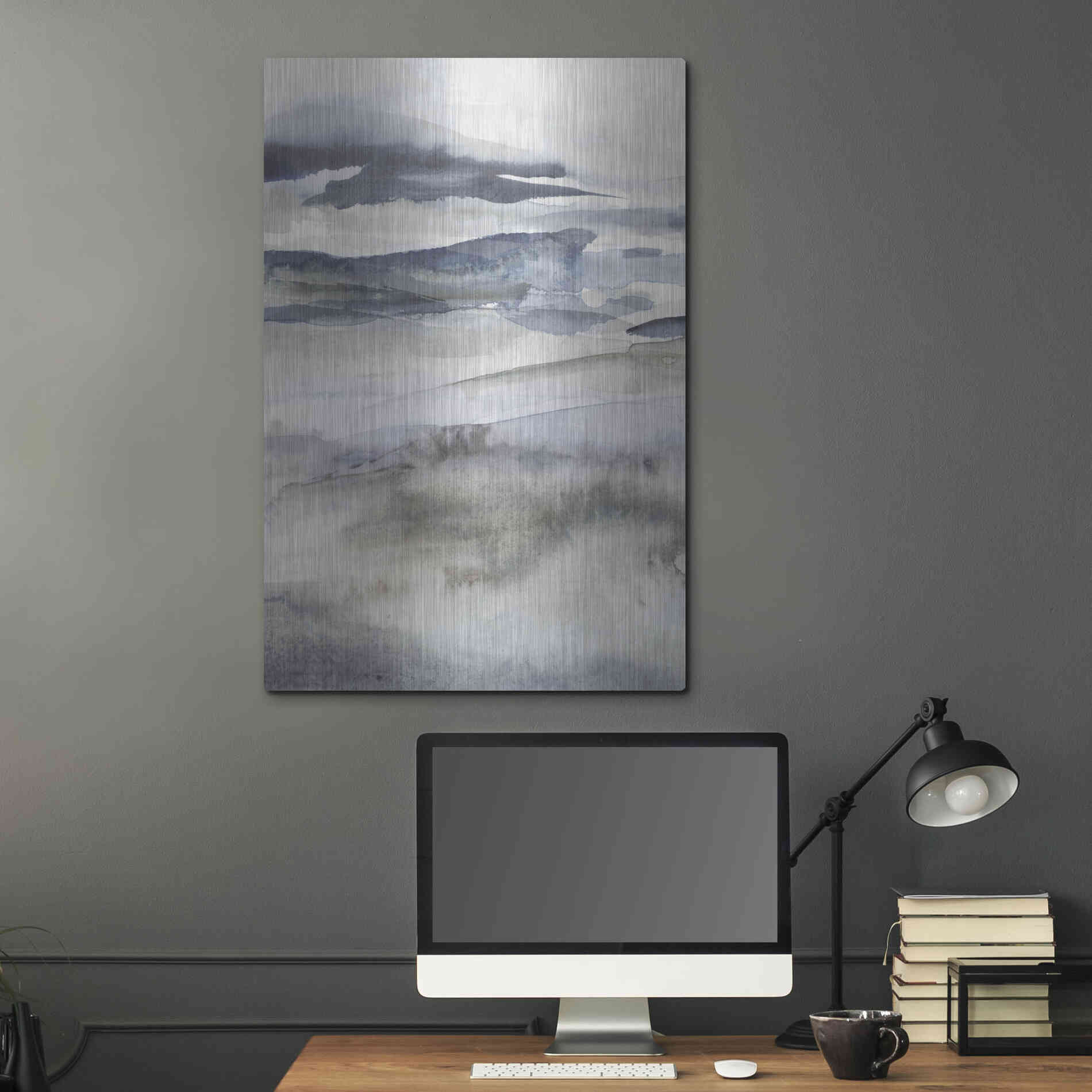 Luxe Metal Art 'Neutral Salt Spray I' by Victoria Borges Metal Wall Art,24x36