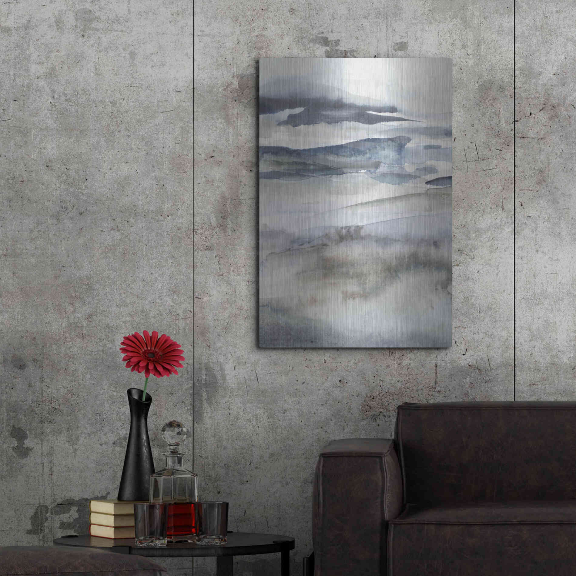 Luxe Metal Art 'Neutral Salt Spray I' by Victoria Borges Metal Wall Art,24x36