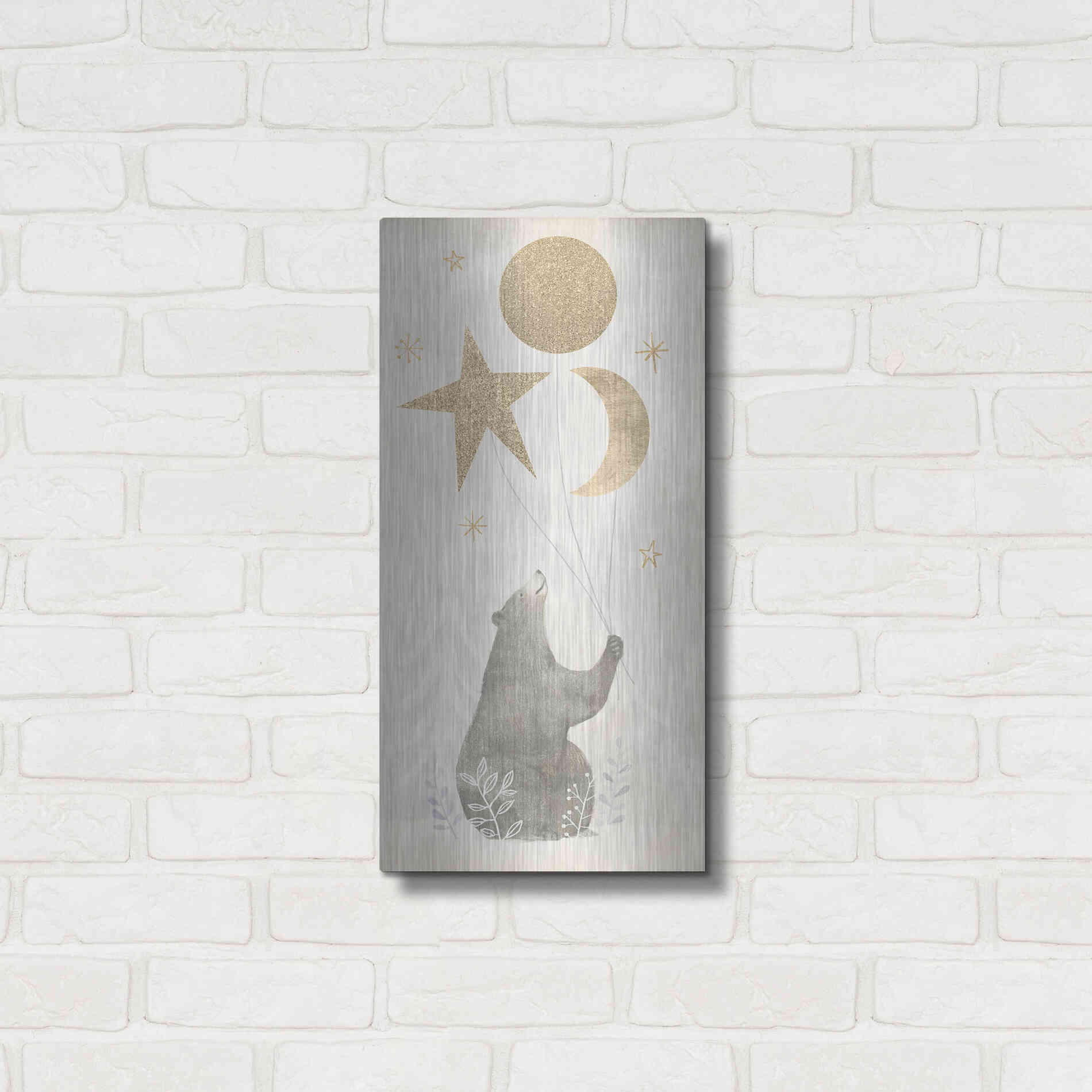 Luxe Metal Art 'Wood Land Celebration Collection B' by Victoria Borges Metal Wall Art,12x24