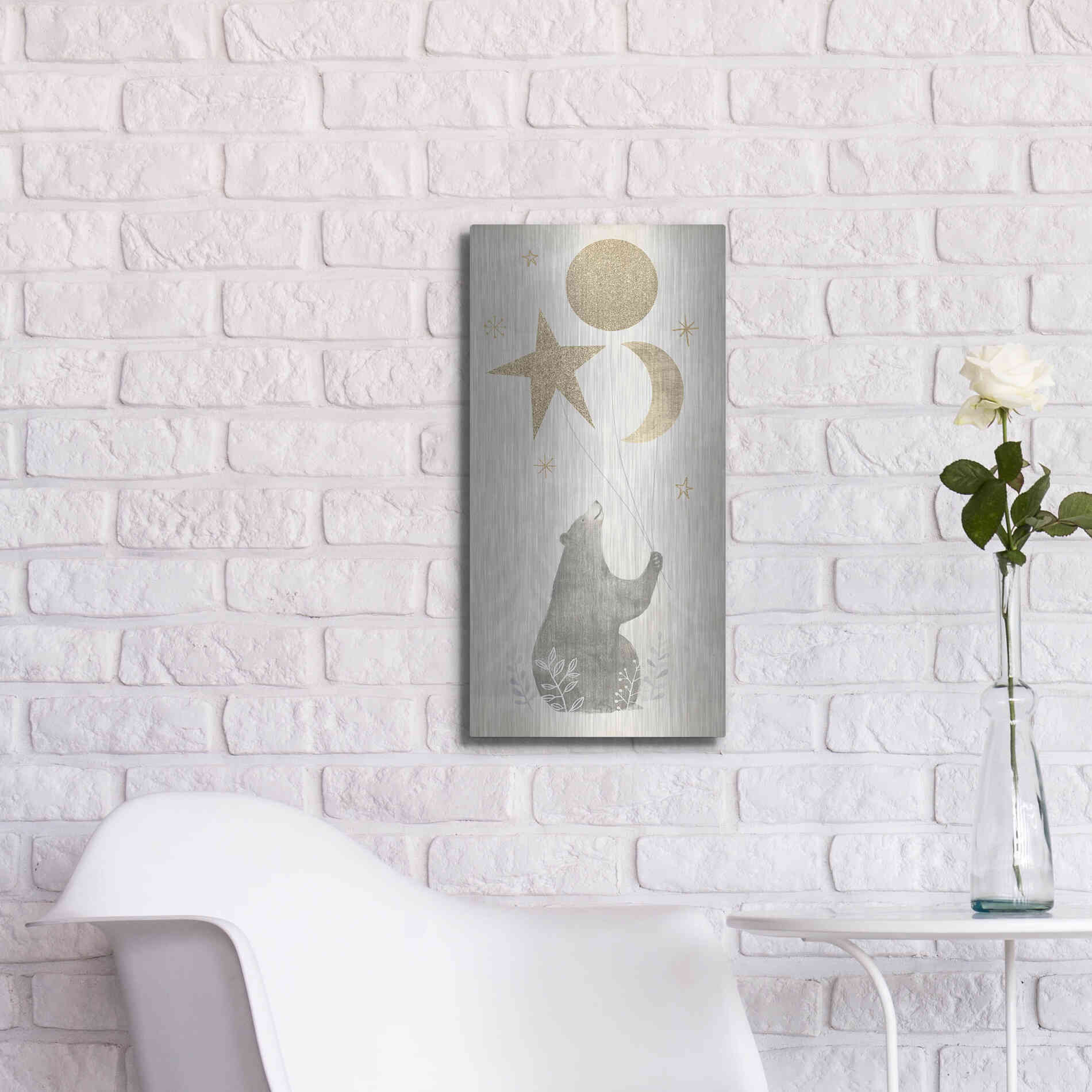 Luxe Metal Art 'Wood Land Celebration Collection B' by Victoria Borges Metal Wall Art,12x24