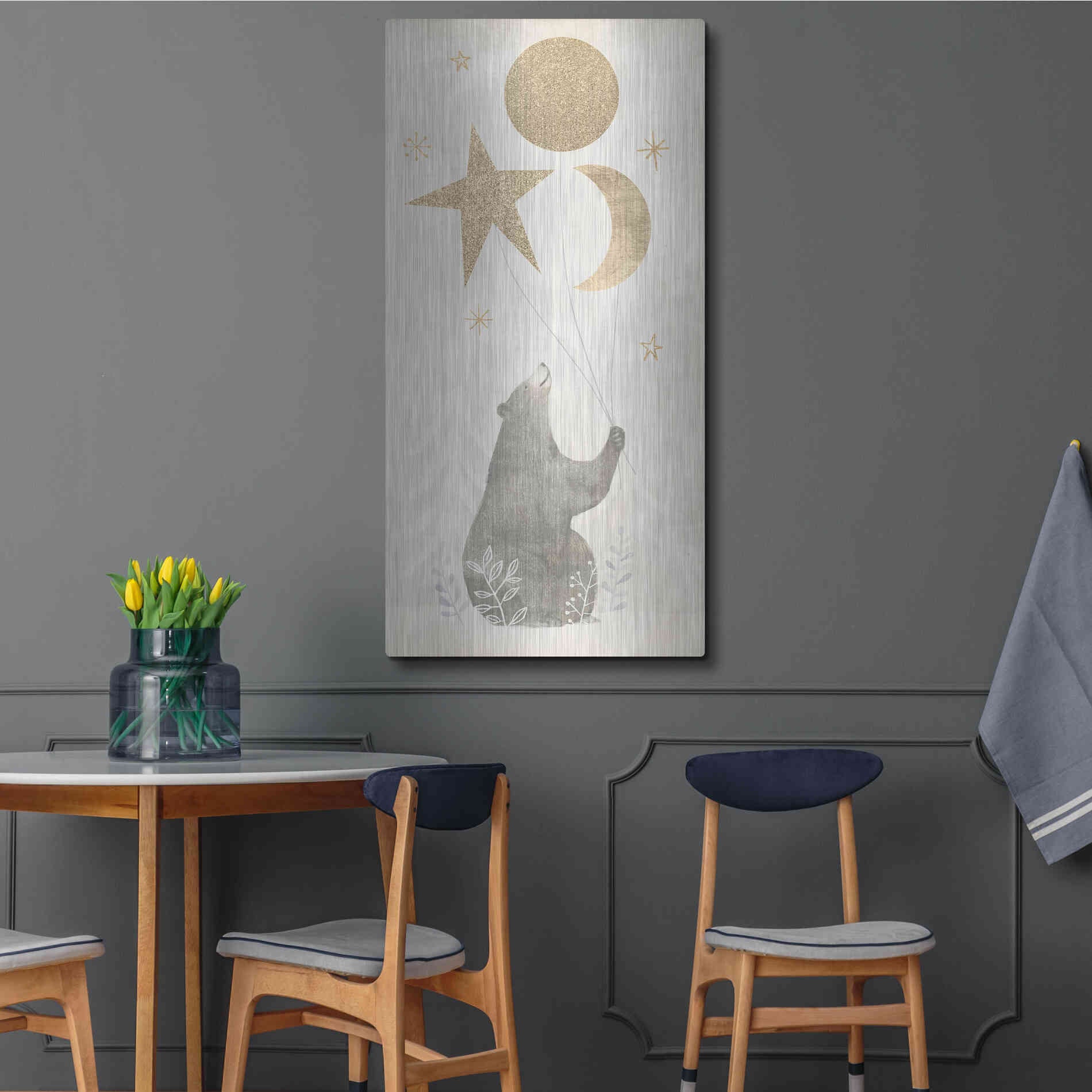 Luxe Metal Art 'Wood Land Celebration Collection B' by Victoria Borges Metal Wall Art,24x48