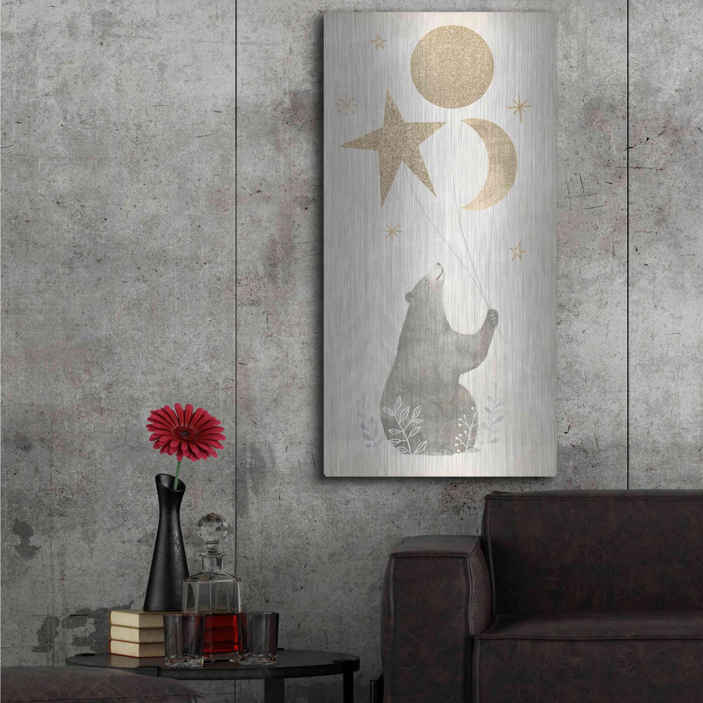 Luxe Metal Art 'Wood Land Celebration Collection B' by Victoria Borges Metal Wall Art,24x48