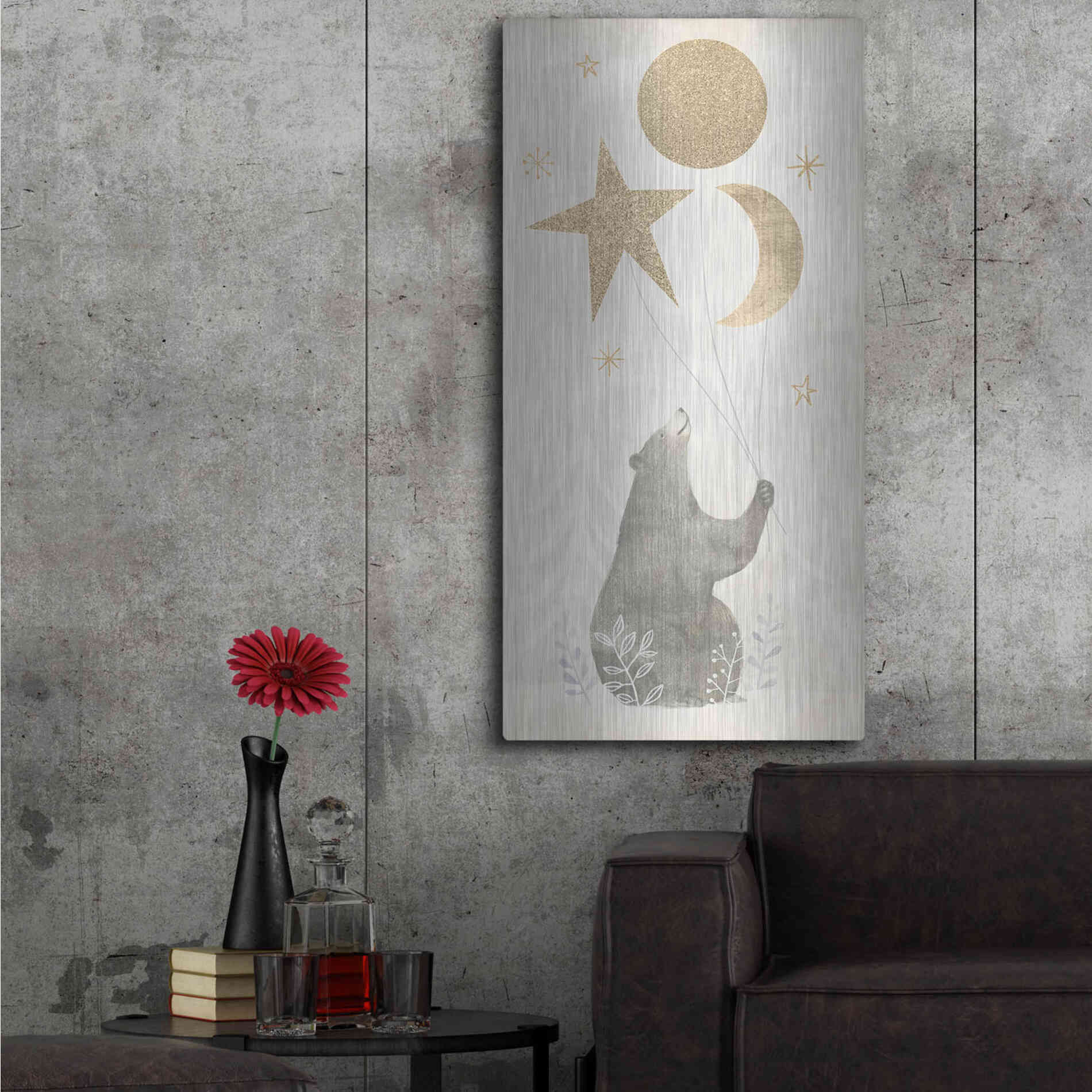 Luxe Metal Art 'Wood Land Celebration Collection B' by Victoria Borges Metal Wall Art,24x48