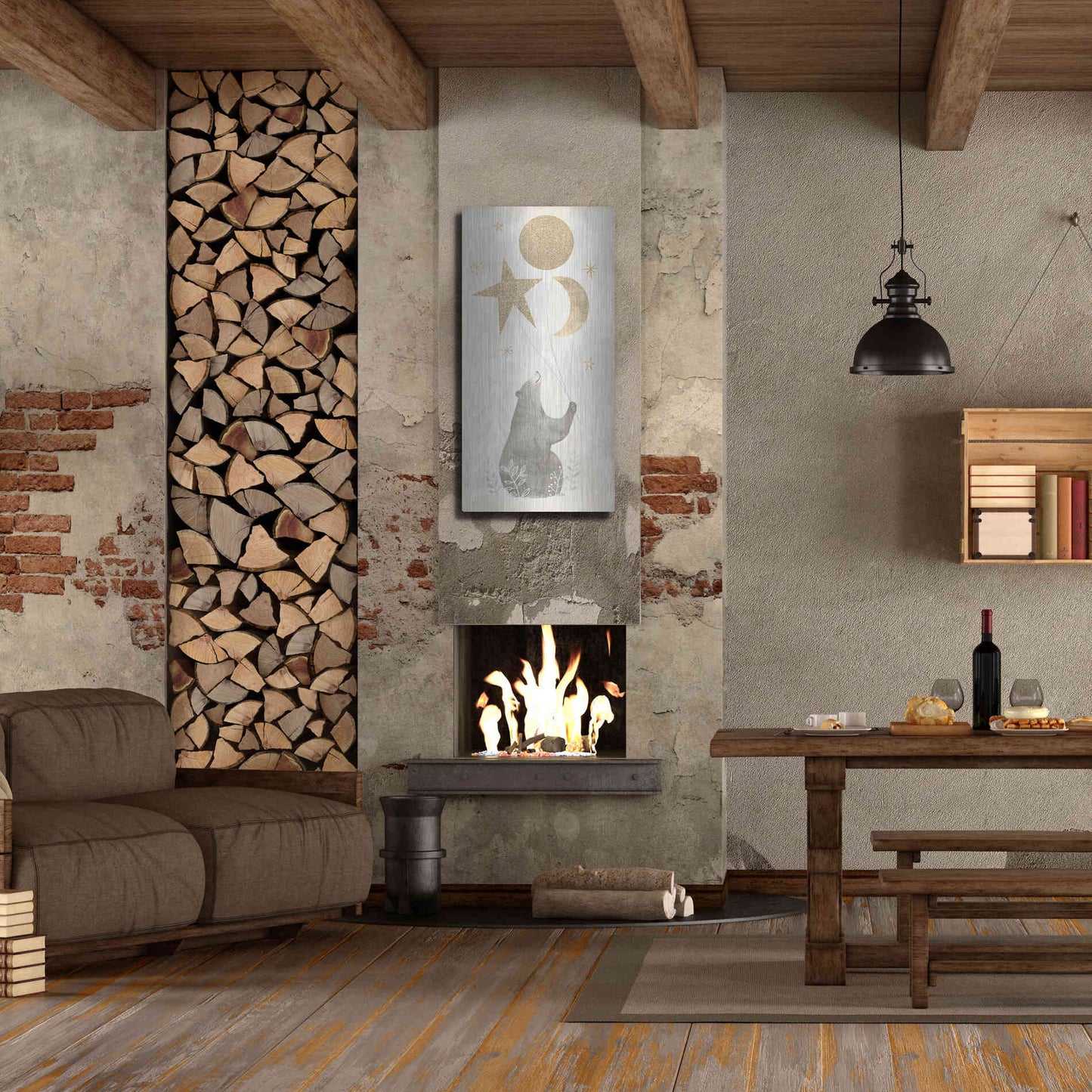 Luxe Metal Art 'Wood Land Celebration Collection B' by Victoria Borges Metal Wall Art,24x48