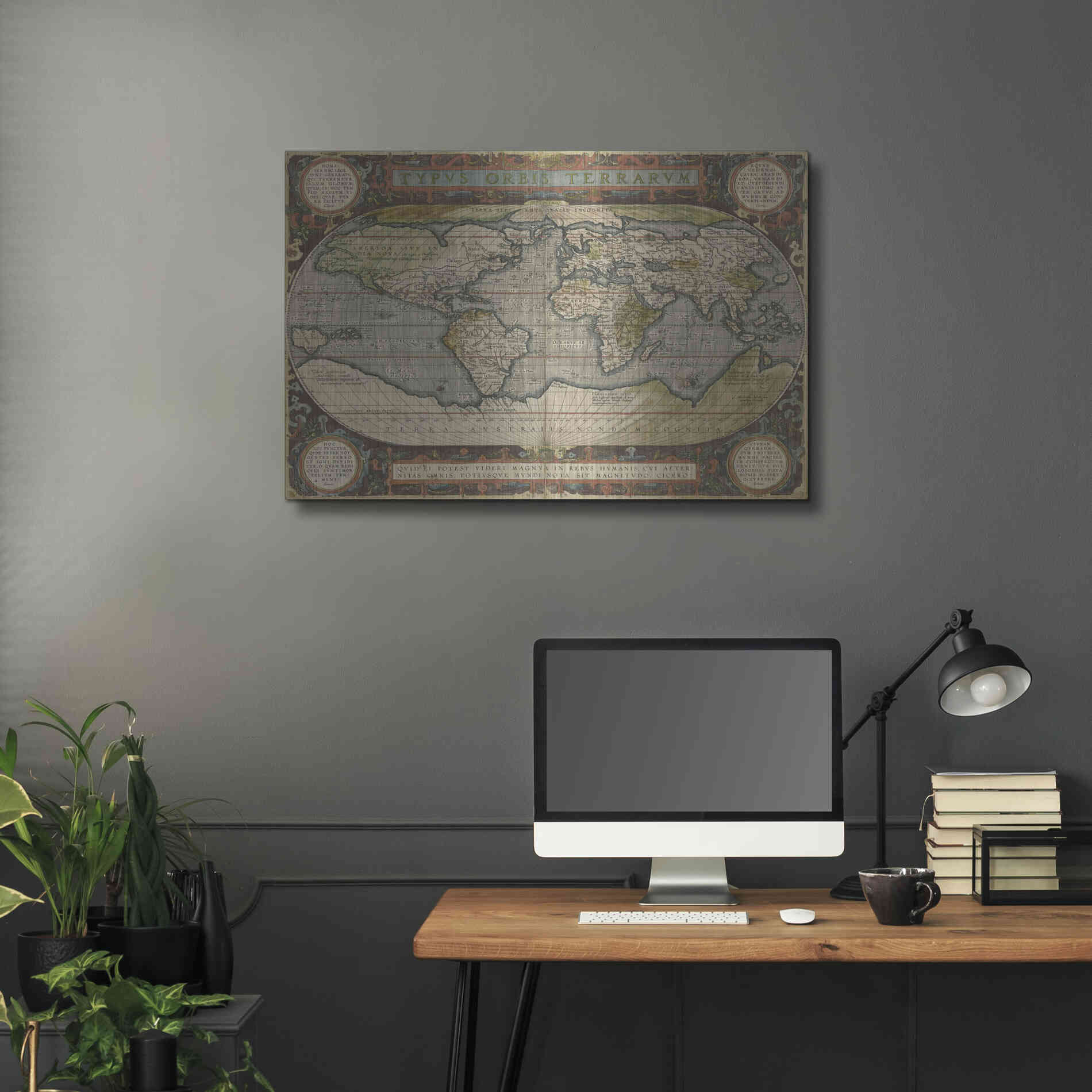 Luxe Metal Art 'Antique World Map 36x48' by Vision Studio Metal Wall Art,36x24