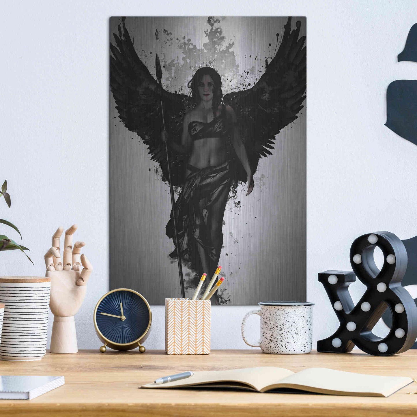 Luxe Metal Art 'Valkyrja' by Nicklas Gustafsson, Metal Wall Art,12x16