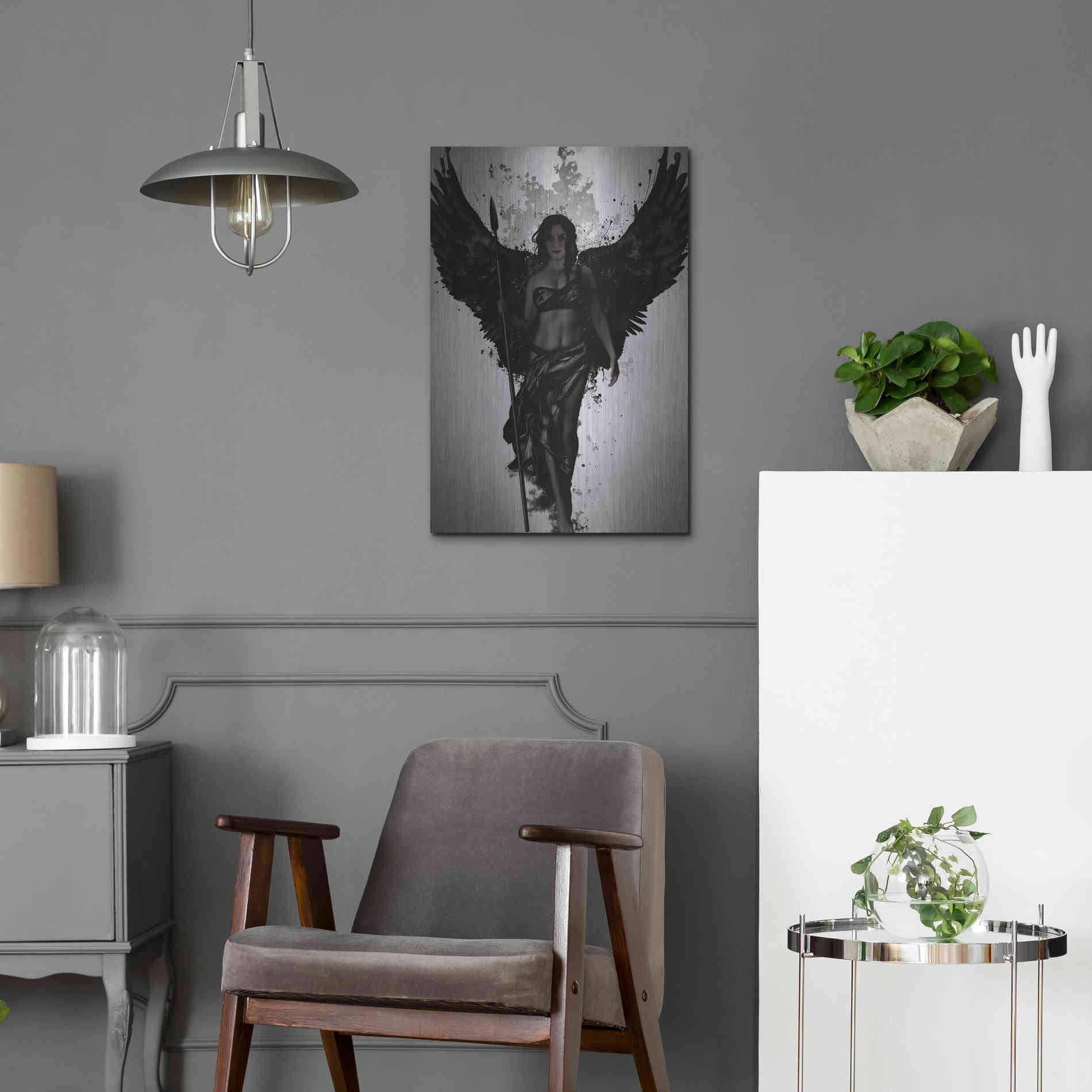 Luxe Metal Art 'Valkyrja' by Nicklas Gustafsson, Metal Wall Art,16x24