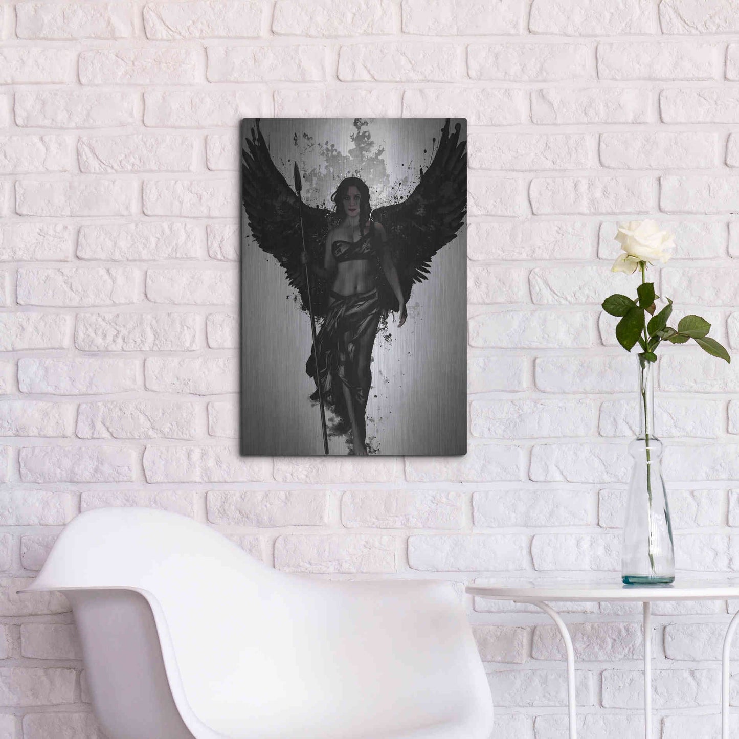 Luxe Metal Art 'Valkyrja' by Nicklas Gustafsson, Metal Wall Art,16x24