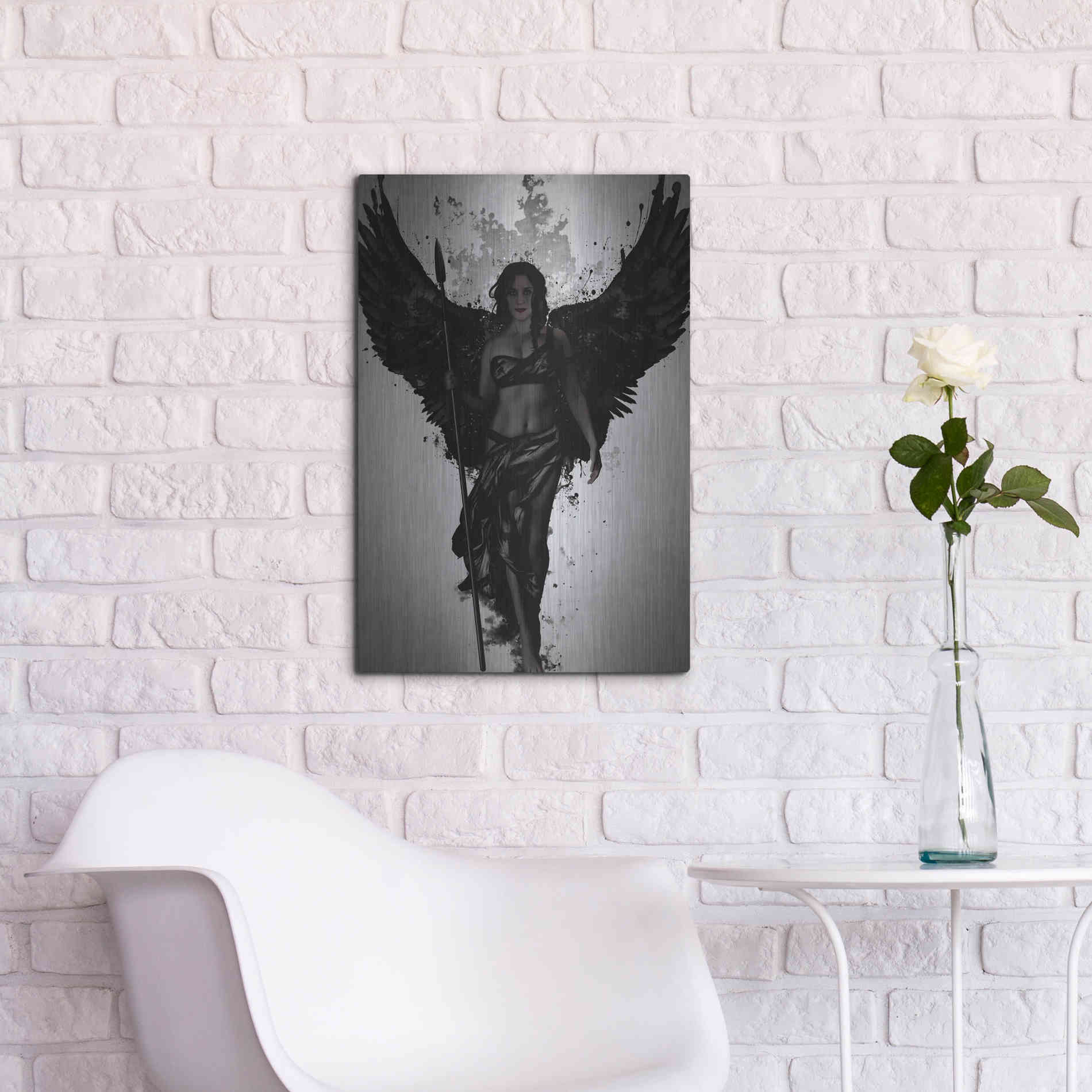 Luxe Metal Art 'Valkyrja' by Nicklas Gustafsson, Metal Wall Art,16x24