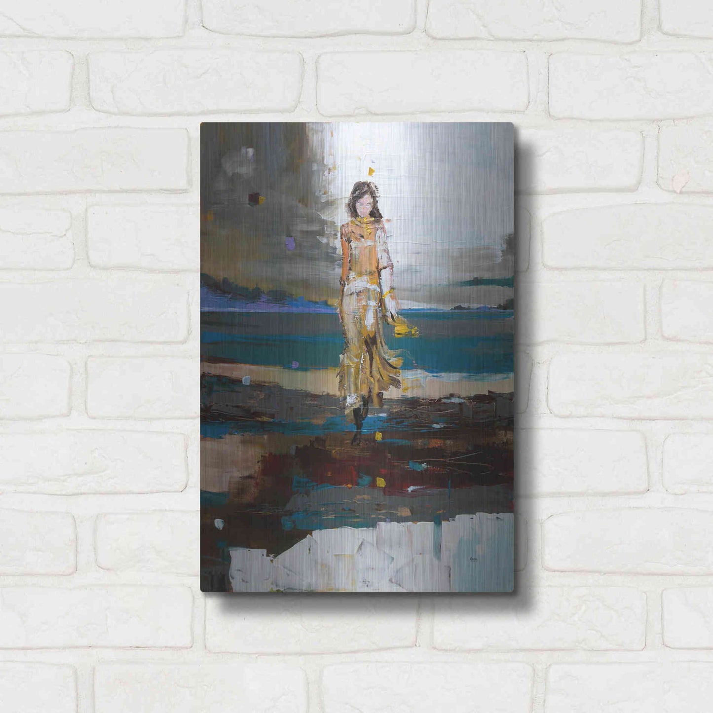 Luxe Metal Art 'The Storm' by Oscar Alvarez Pardo, Metal Wall Art,12x16