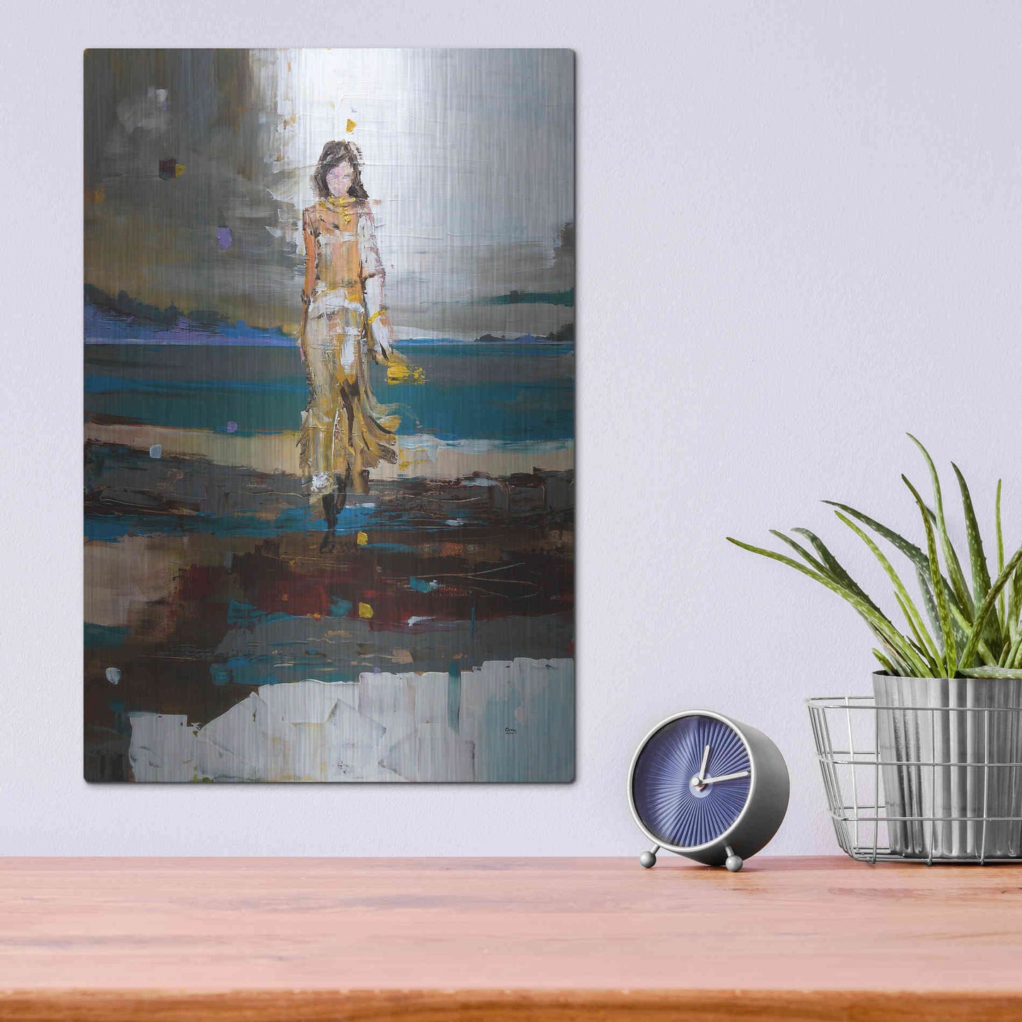 Luxe Metal Art 'The Storm' by Oscar Alvarez Pardo, Metal Wall Art,12x16