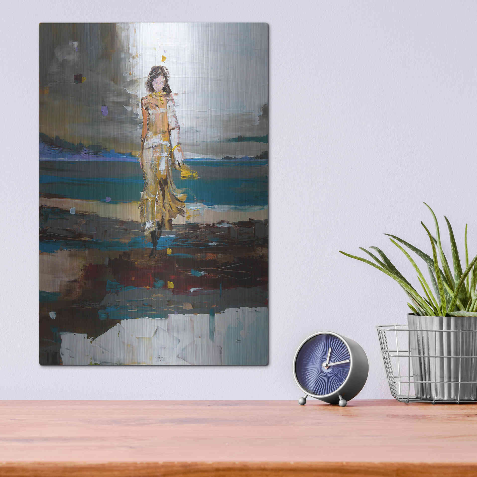 Luxe Metal Art 'The Storm' by Oscar Alvarez Pardo, Metal Wall Art,12x16