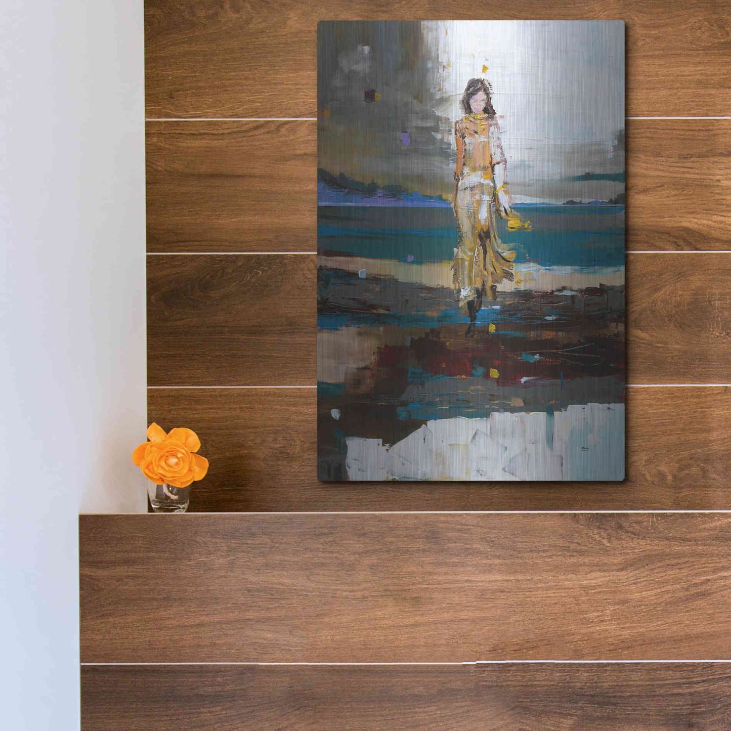 Luxe Metal Art 'The Storm' by Oscar Alvarez Pardo, Metal Wall Art,12x16