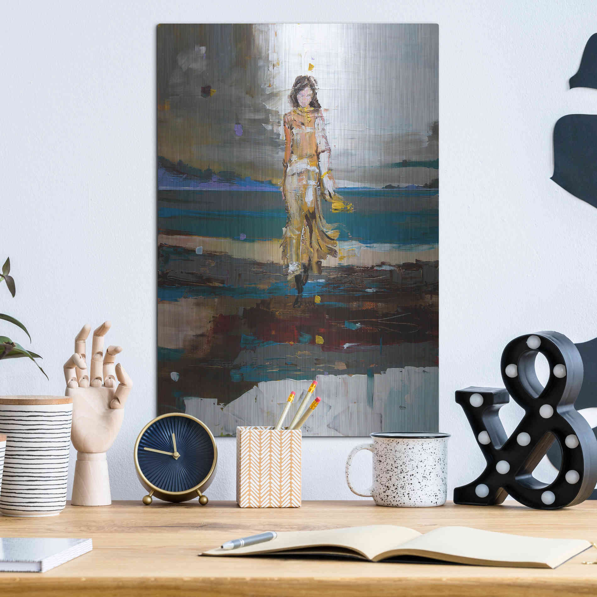 Luxe Metal Art 'The Storm' by Oscar Alvarez Pardo, Metal Wall Art,12x16
