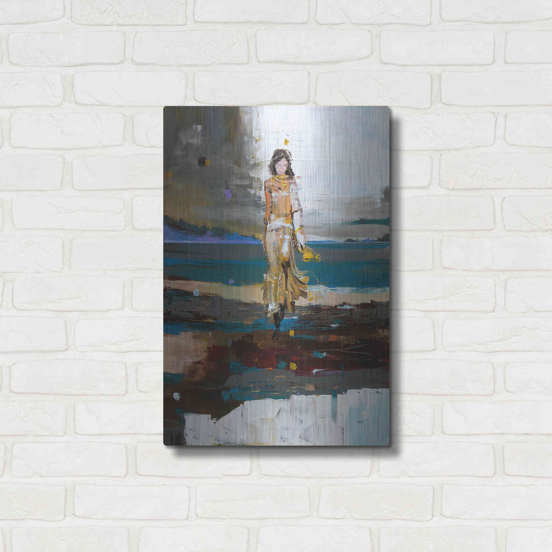 Luxe Metal Art 'The Storm' by Oscar Alvarez Pardo, Metal Wall Art,16x24