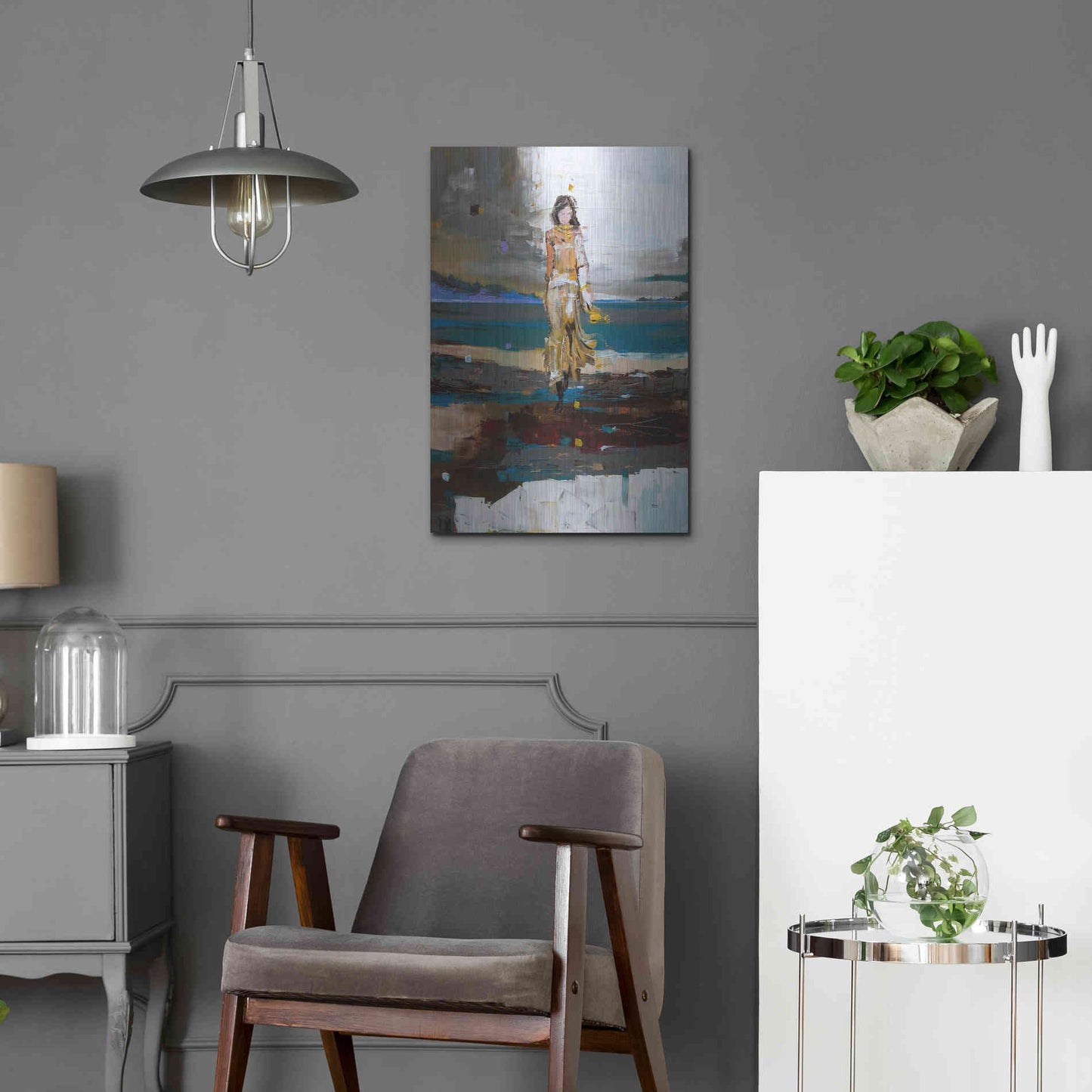 Luxe Metal Art 'The Storm' by Oscar Alvarez Pardo, Metal Wall Art,16x24
