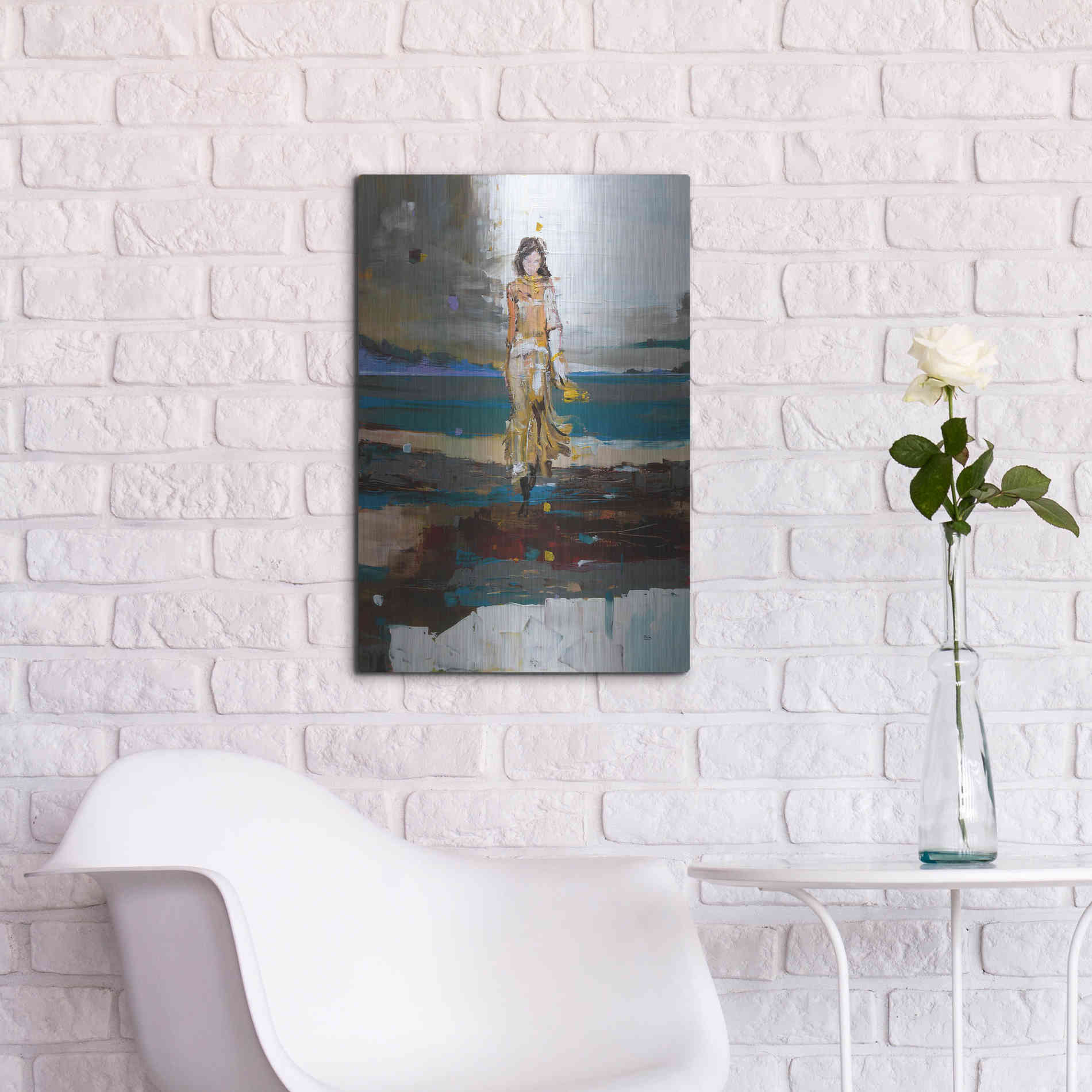 Luxe Metal Art 'The Storm' by Oscar Alvarez Pardo, Metal Wall Art,16x24