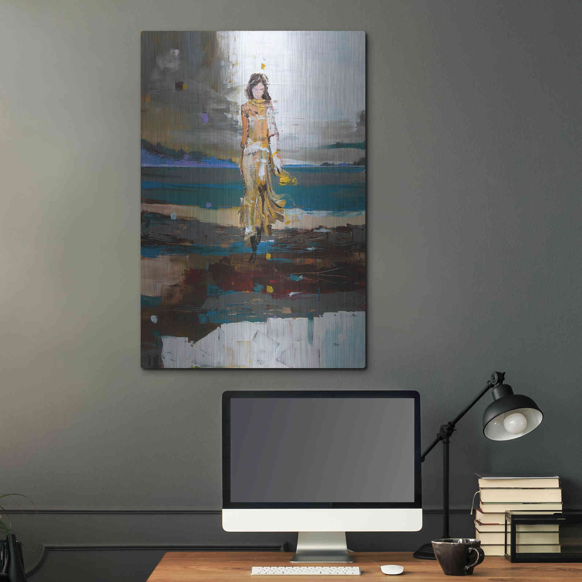 Luxe Metal Art 'The Storm' by Oscar Alvarez Pardo, Metal Wall Art,24x36