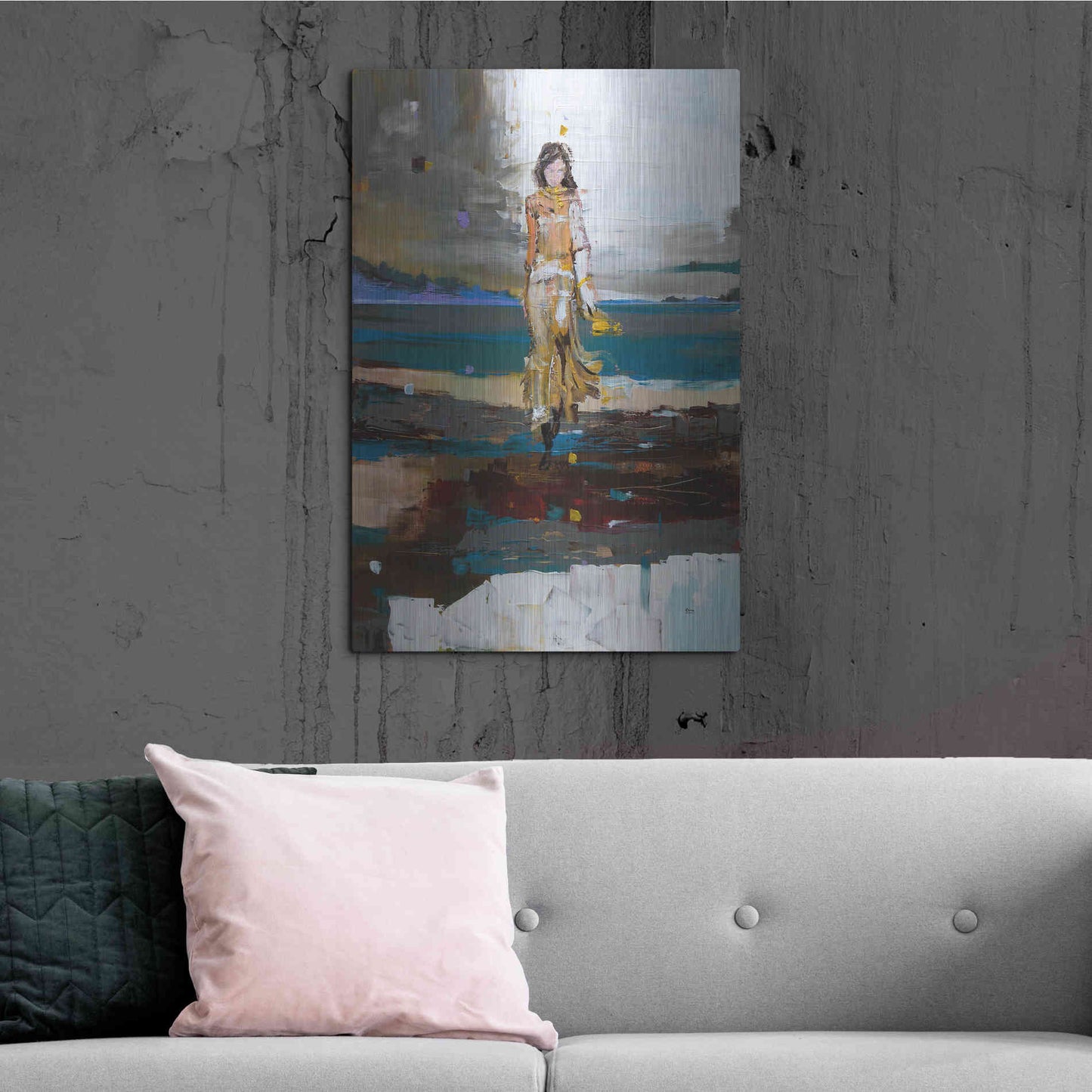 Luxe Metal Art 'The Storm' by Oscar Alvarez Pardo, Metal Wall Art,24x36