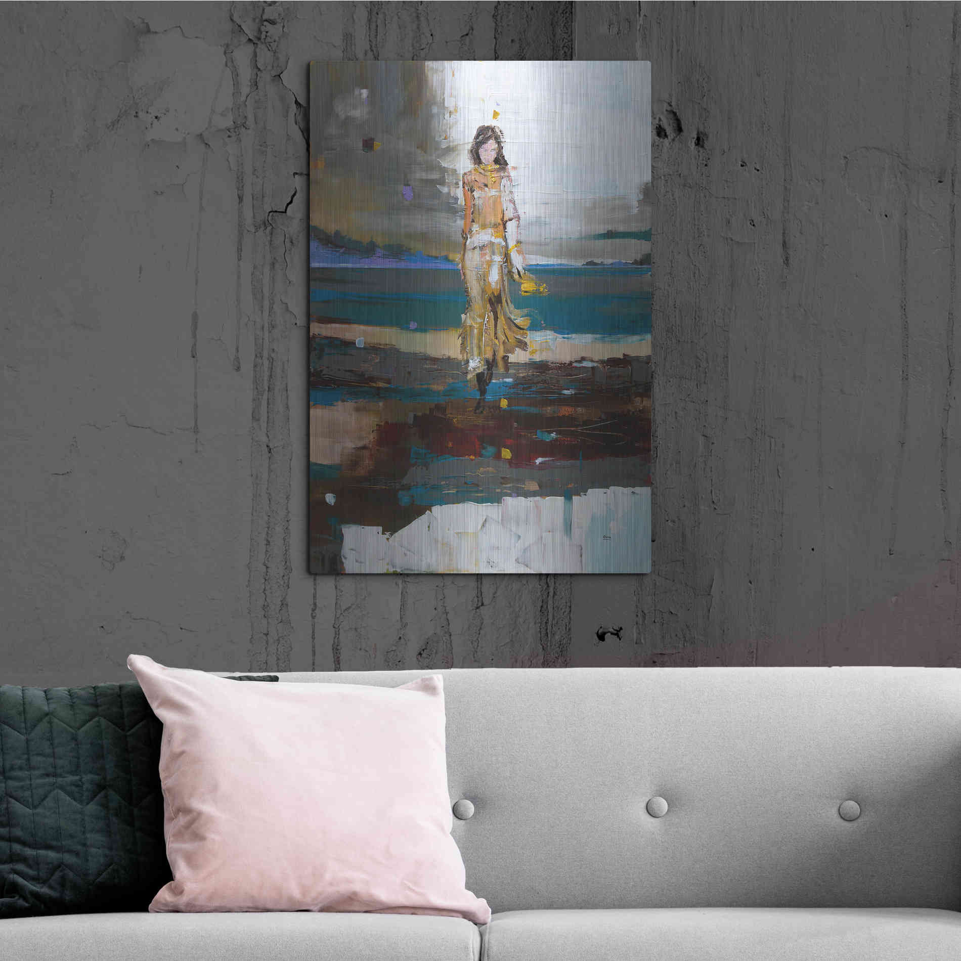 Luxe Metal Art 'The Storm' by Oscar Alvarez Pardo, Metal Wall Art,24x36