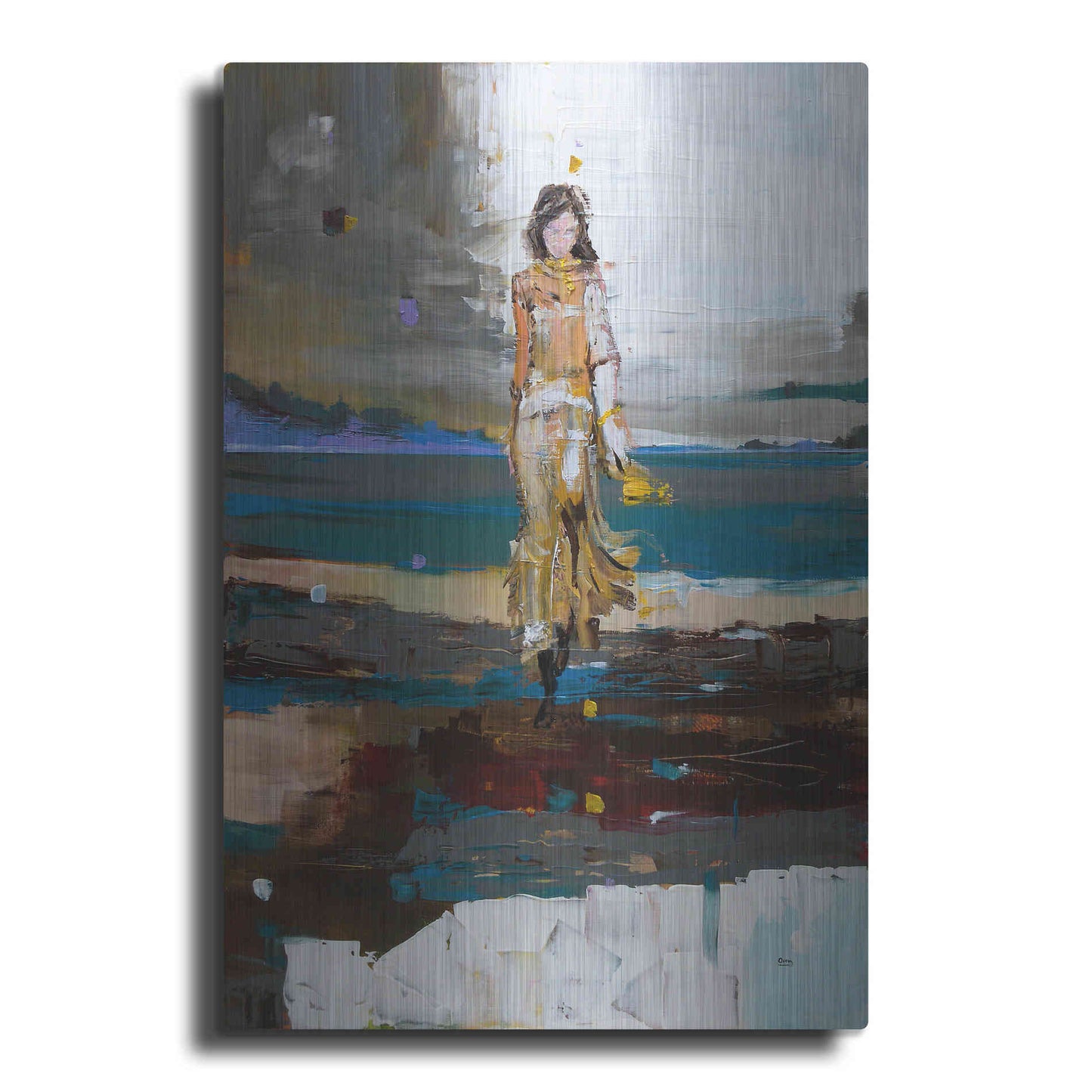 Luxe Metal Art 'The Storm' by Oscar Alvarez Pardo, Metal Wall Art
