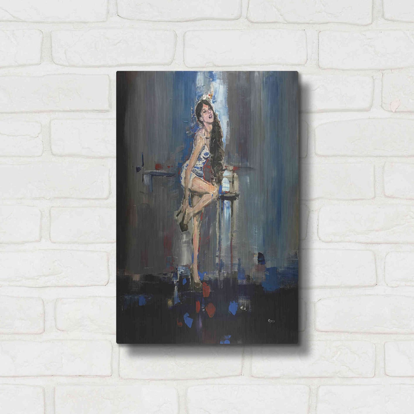 Luxe Metal Art 'Nicki' by Oscar Alvarez Pardo, Metal Wall Art,12x16