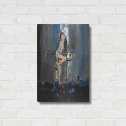 Luxe Metal Art 'Nicki' by Oscar Alvarez Pardo, Metal Wall Art,16x24