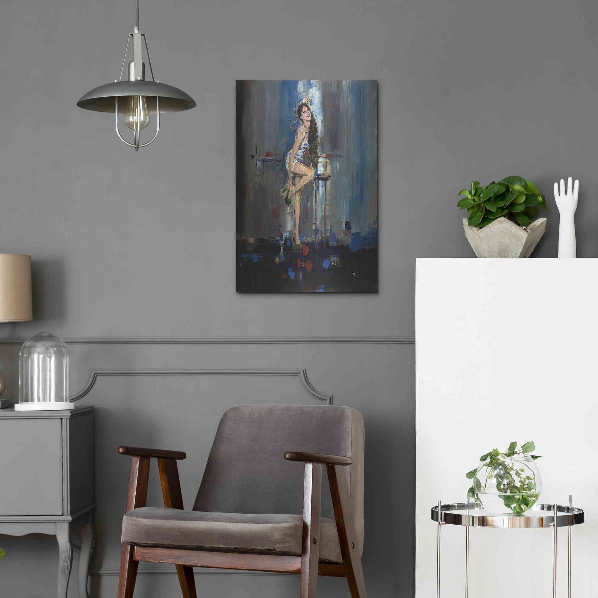 Luxe Metal Art 'Nicki' by Oscar Alvarez Pardo, Metal Wall Art,16x24