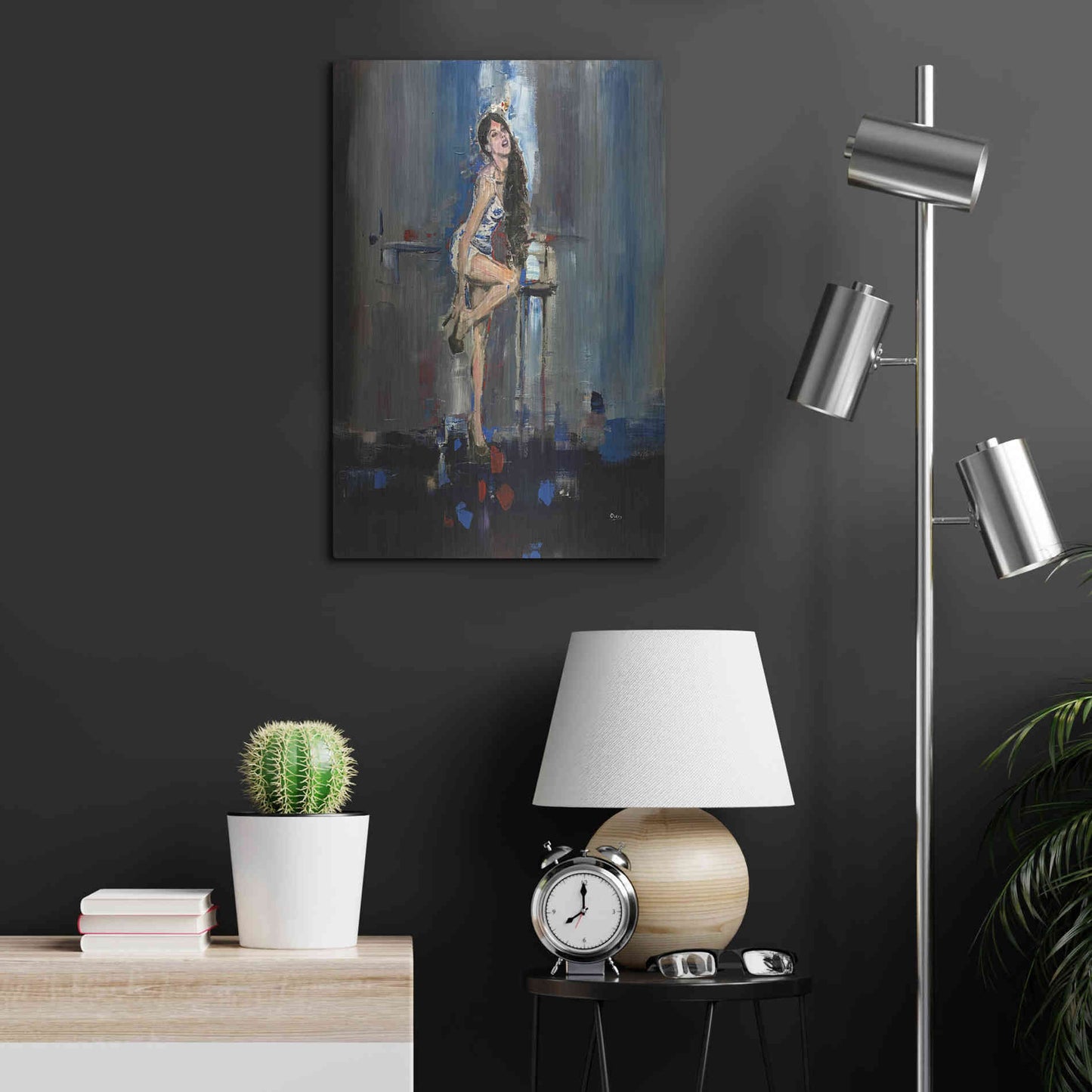 Luxe Metal Art 'Nicki' by Oscar Alvarez Pardo, Metal Wall Art,16x24