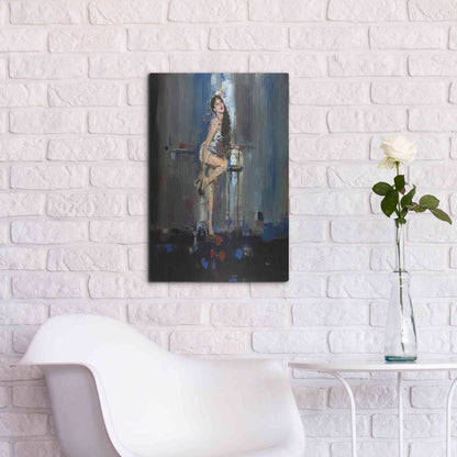 Luxe Metal Art 'Nicki' by Oscar Alvarez Pardo, Metal Wall Art,16x24