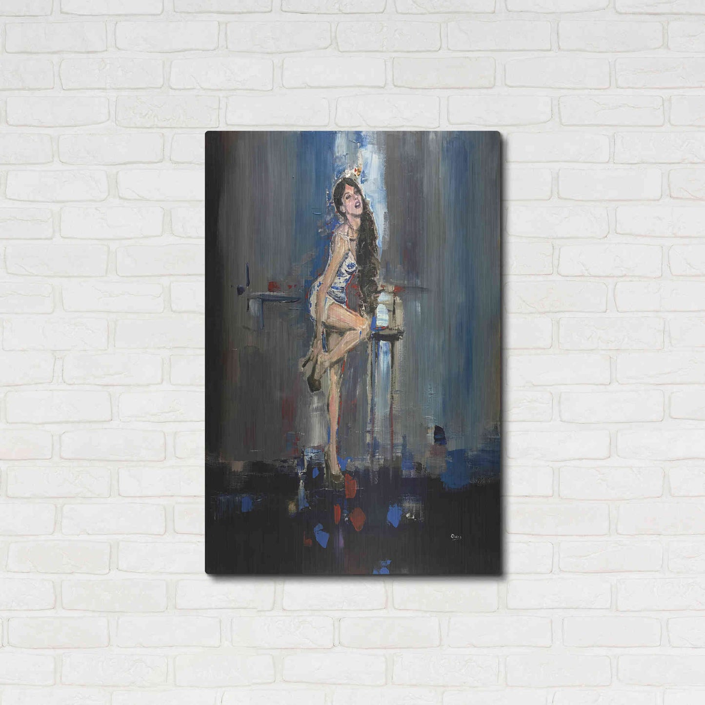 Luxe Metal Art 'Nicki' by Oscar Alvarez Pardo, Metal Wall Art,24x36