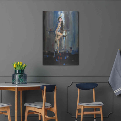 Luxe Metal Art 'Nicki' by Oscar Alvarez Pardo, Metal Wall Art,24x36